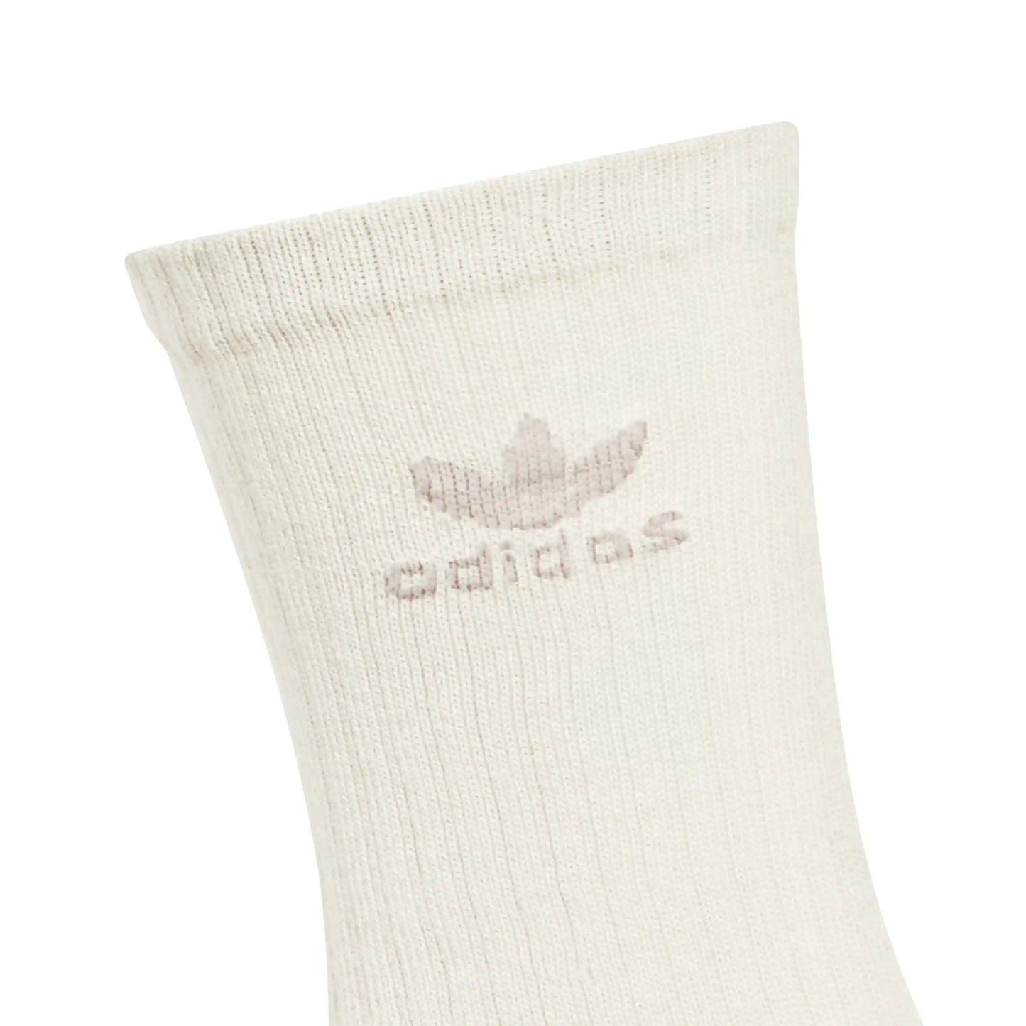 Adidas Trefoil Socks (6 - Pack, Mens Size 8 - 12), wonder white/beige/white - Tiki Room Skateboards - 3