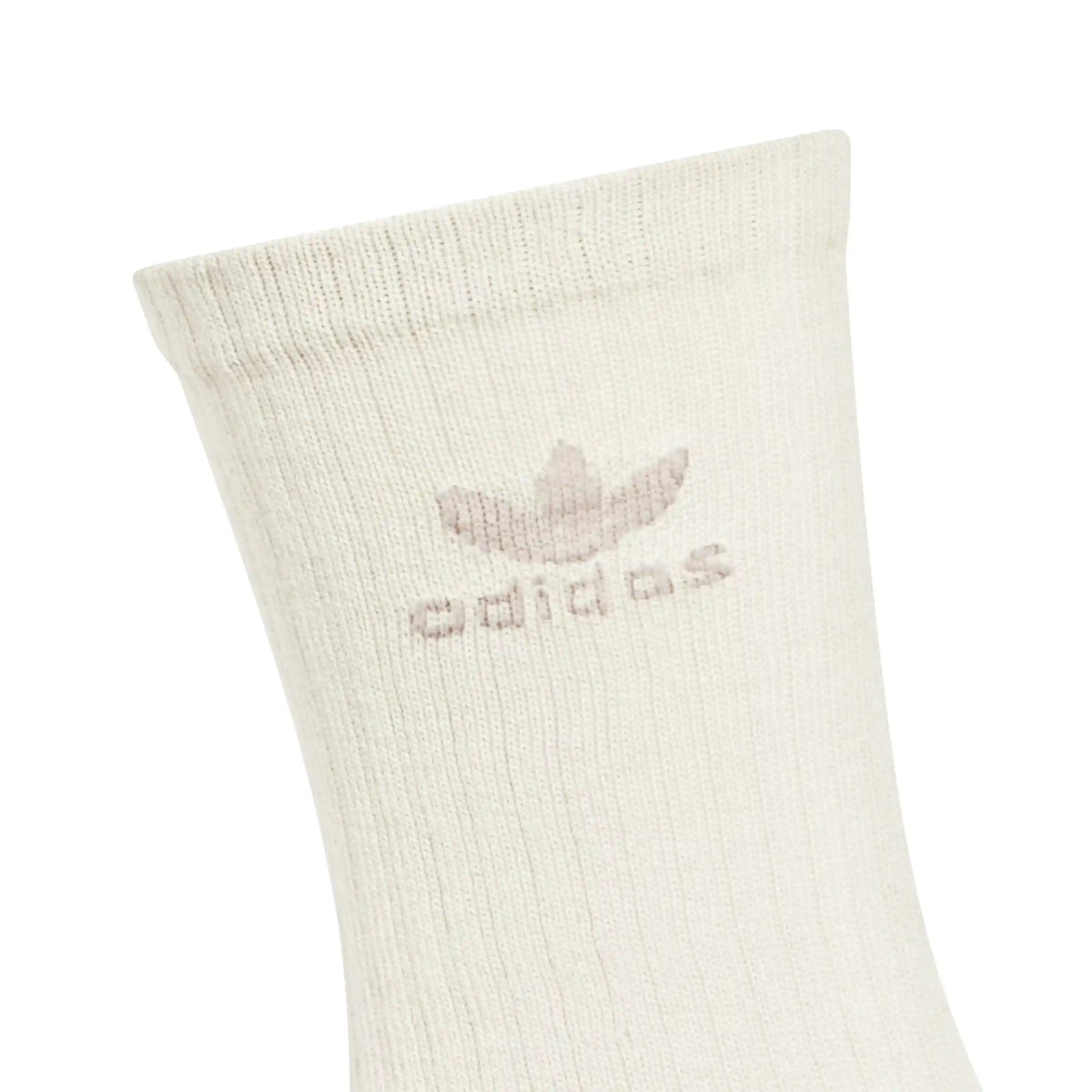 Adidas Trefoil Socks (6 - Pack, Mens Size 8 - 12), wonder white/beige/white - Tiki Room Skateboards - 3