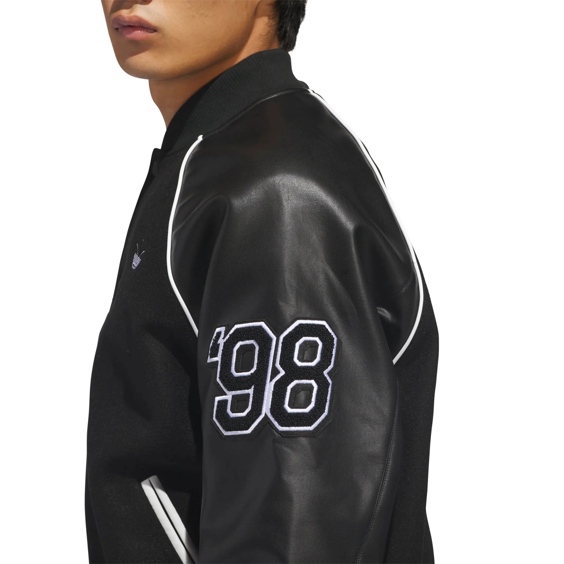 Adidas Tyshawn Jacket, black/white - Tiki Room Skateboards - 3