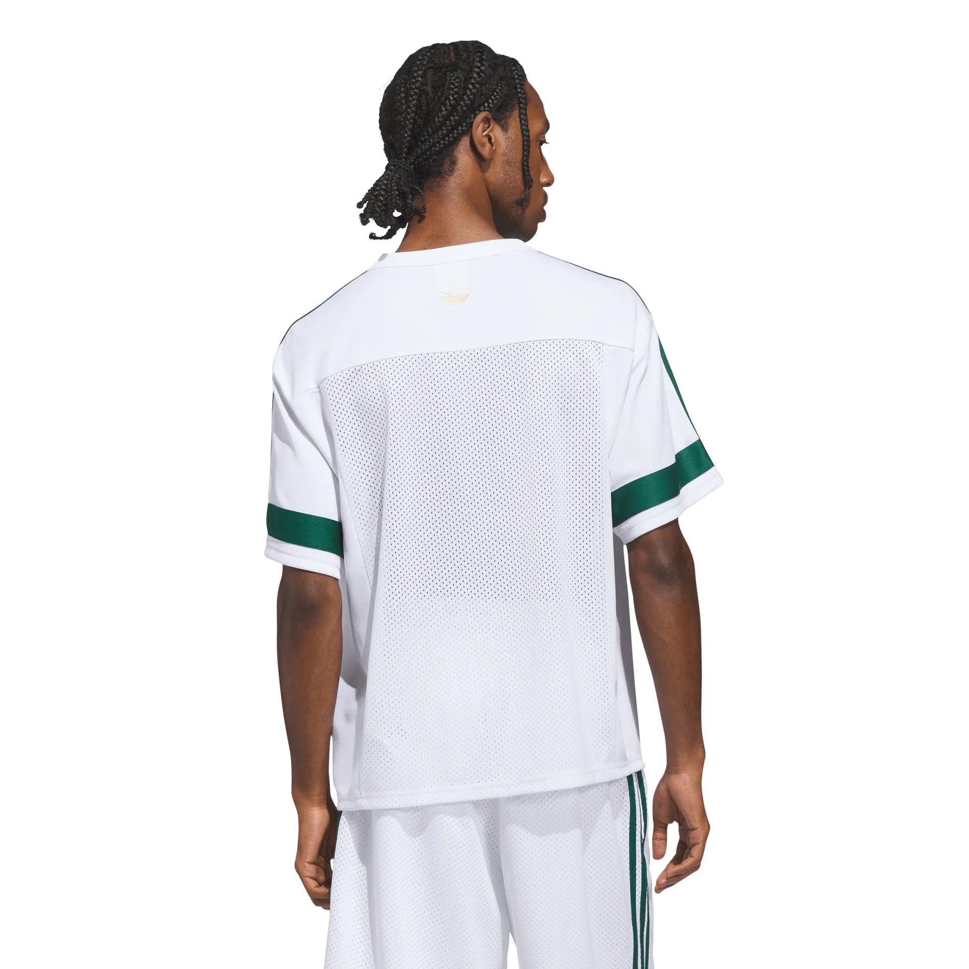 Adidas Tyshawn Jersey, white/ice gold met./collegiate green - Tiki Room Skateboards - 4