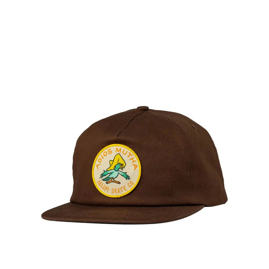 Anti Hero Adios Mutha 5 Panel Snapback, brown - Tiki Room Skateboards - 1