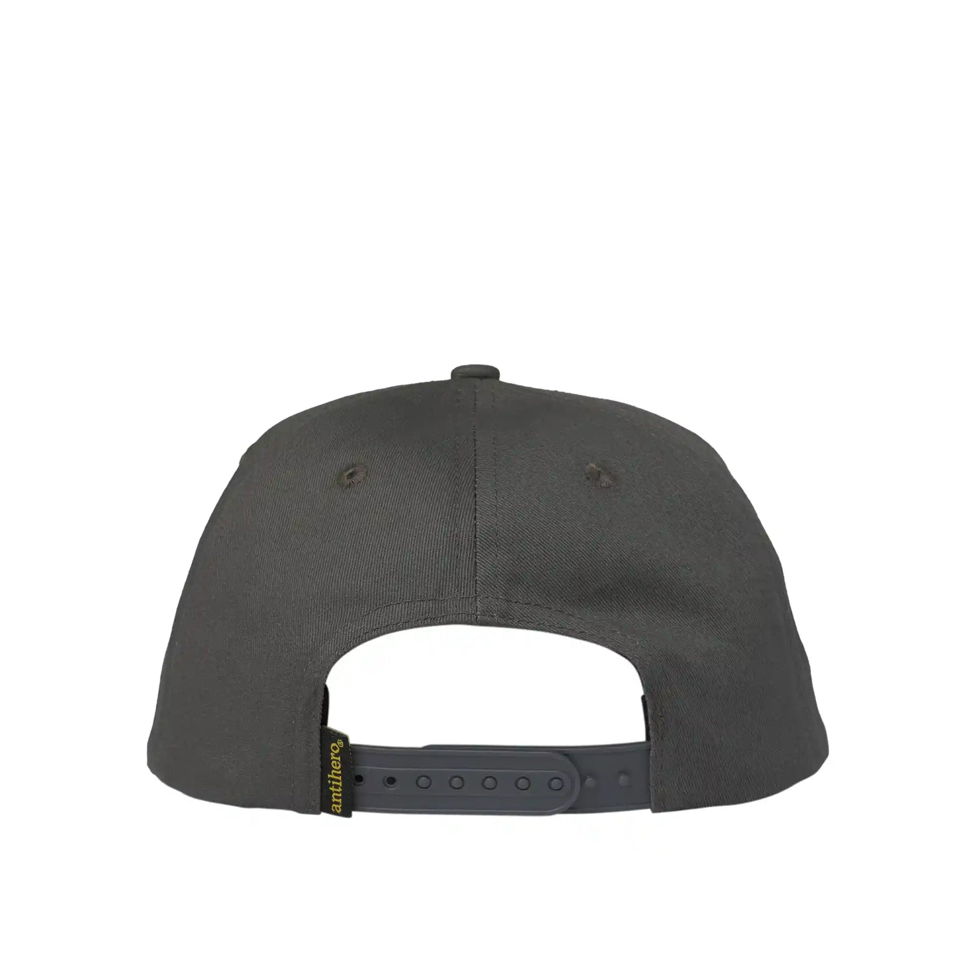 Anti Hero Basic Pigeon Round Snapback, charcoal/white - Tiki Room Skateboards - 2