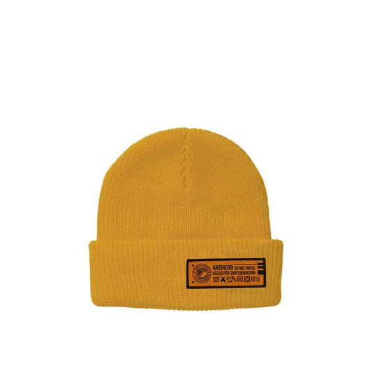 Anti Hero Hecho Por Skateboarding Cuff Beanie, yellow/orange - Tiki Room Skateboards - 1