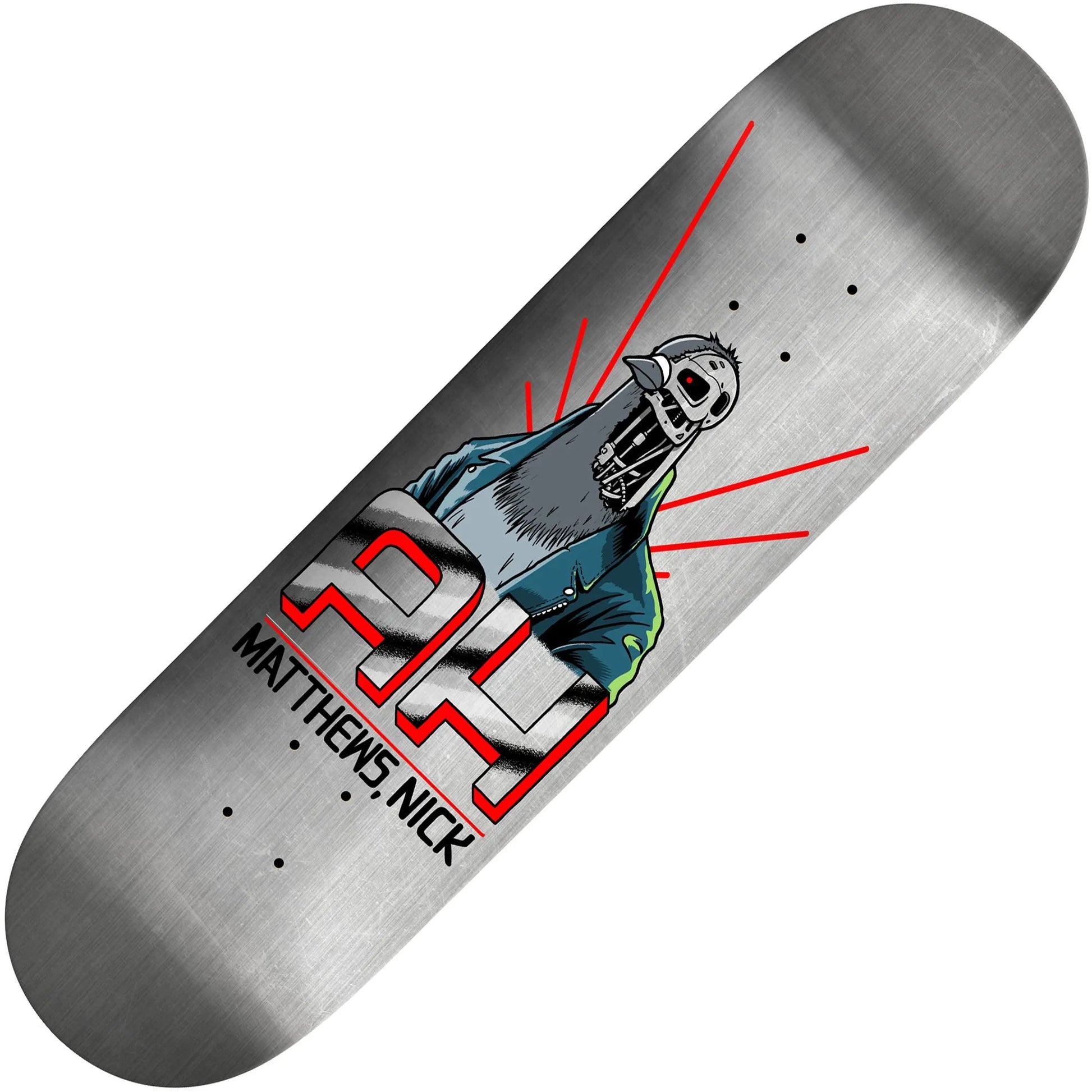 Anti Hero Matthews The Pigeonator Deck (8.25"), silver - Tiki Room Skateboards - 1