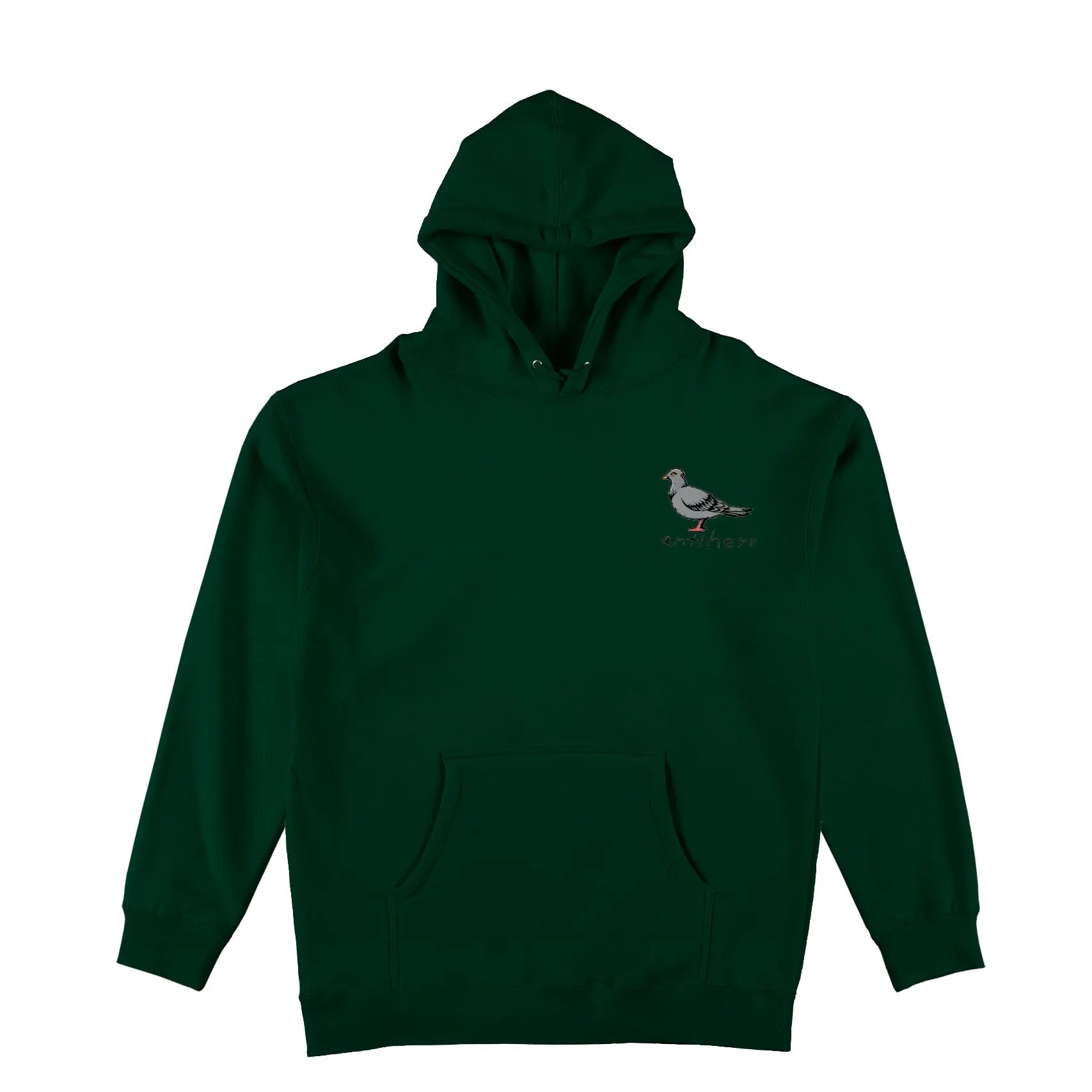 Anti Hero OG Pigeon Hood, dark green w/ multi color print - Tiki Room Skateboards - 1