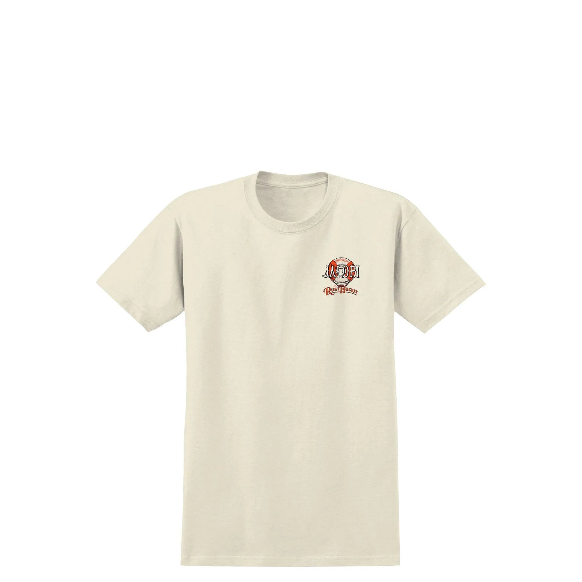 Anti Hero The Rustbucket Tee, heather bone w/ multi color prints - Tiki Room Skateboards - 2