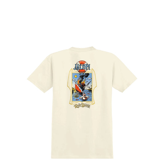 Anti Hero The Rustbucket Tee, heather bone w/ multi color prints - Tiki Room Skateboards - 1