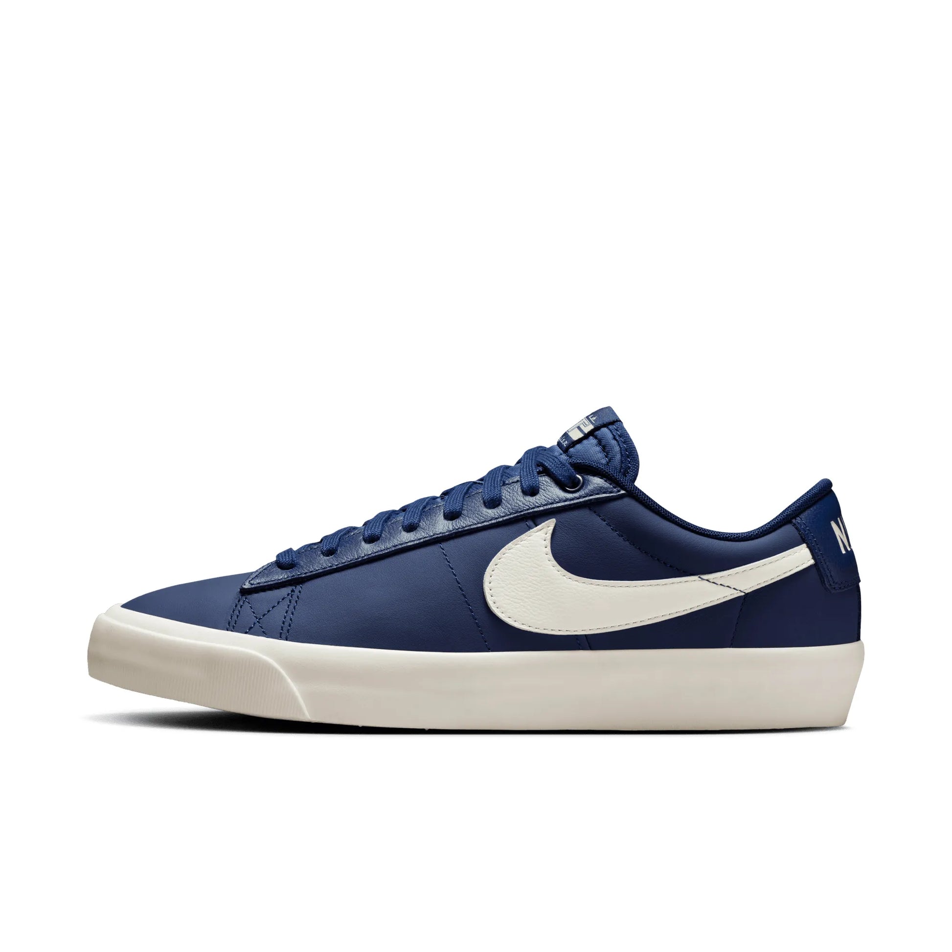 Nike SB Blazer Low Pro Gt, blue void/sail-blue void — available at TIKI ROOM