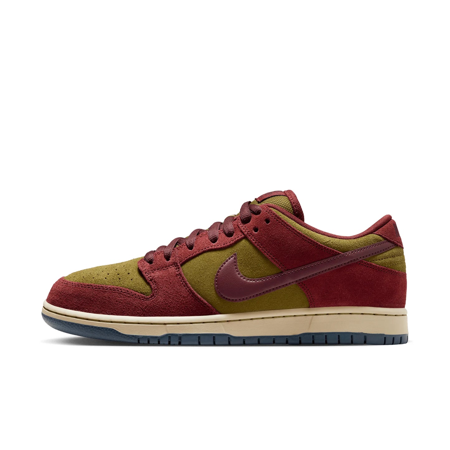Nike SB Dunk Low Pro, dark team red/burgundy crush-olive flak