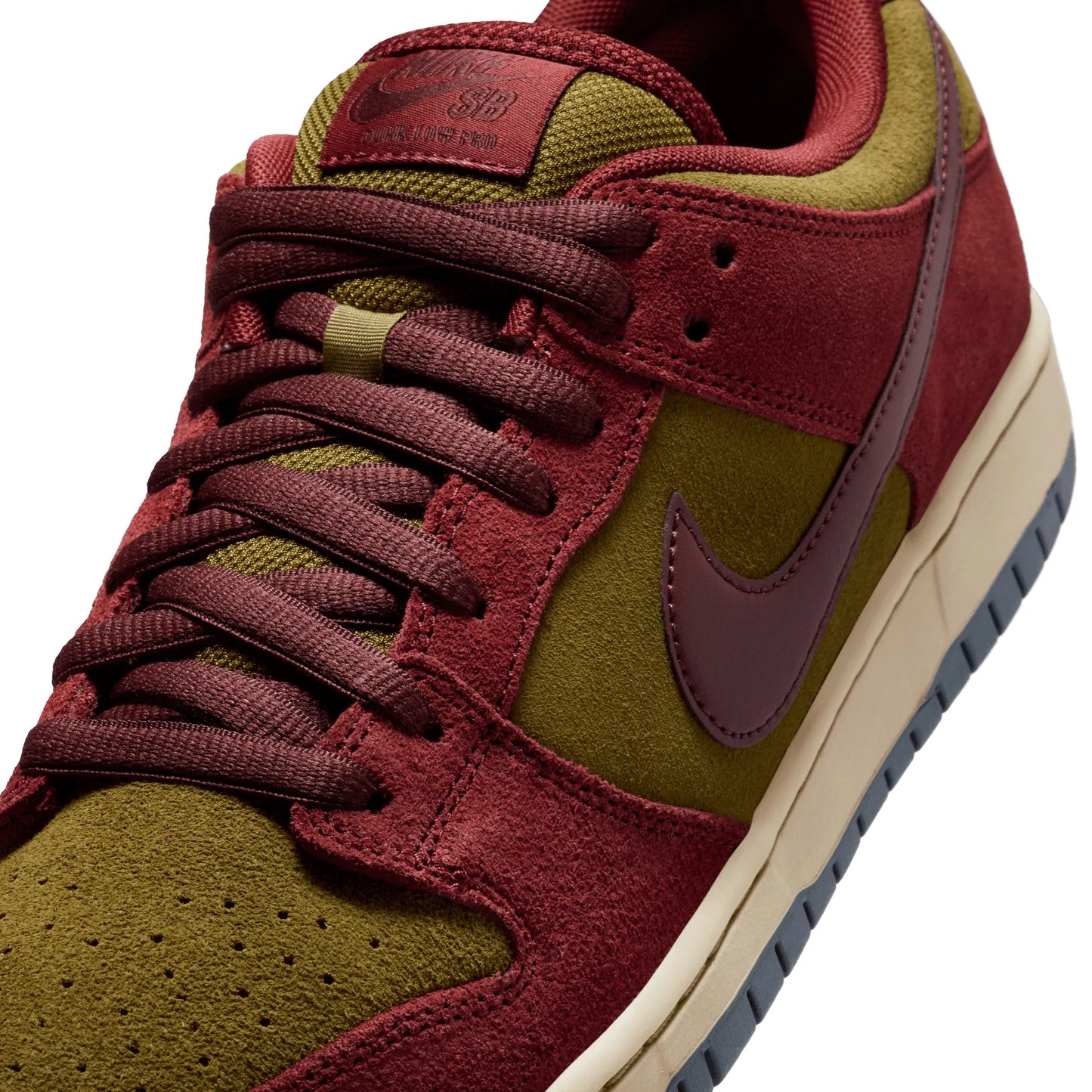 Nike SB Dunk Low Pro, dark team red/burgundy crush-olive flak