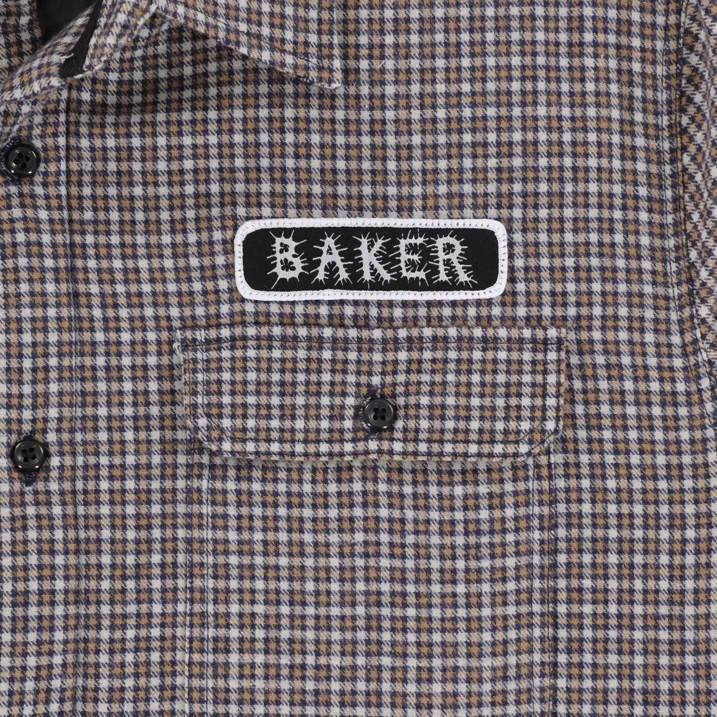 Baker Stitch Flannel Jacket, black/white - Tiki Room Skateboards - 4