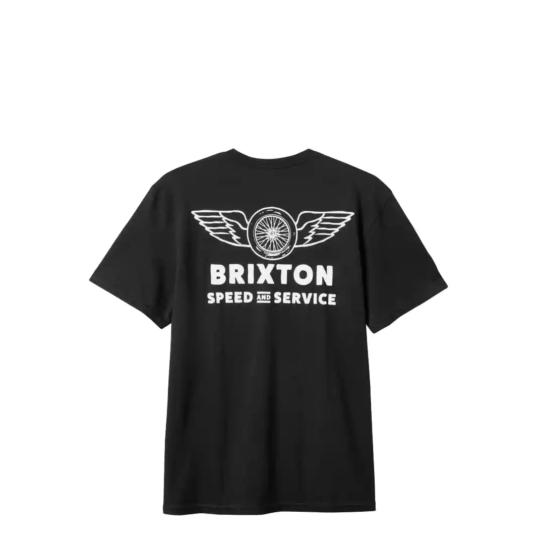 Brixton Spoke Tee, black - Tiki Room Skateboards - 1