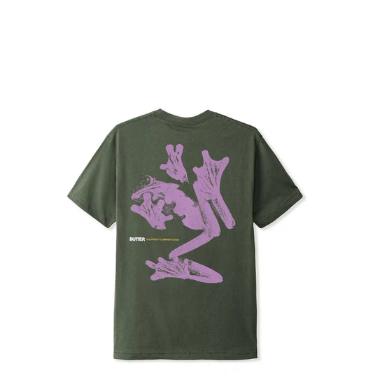 Butter Goods Amphibian Tee, army - Tiki Room Skateboards - 1