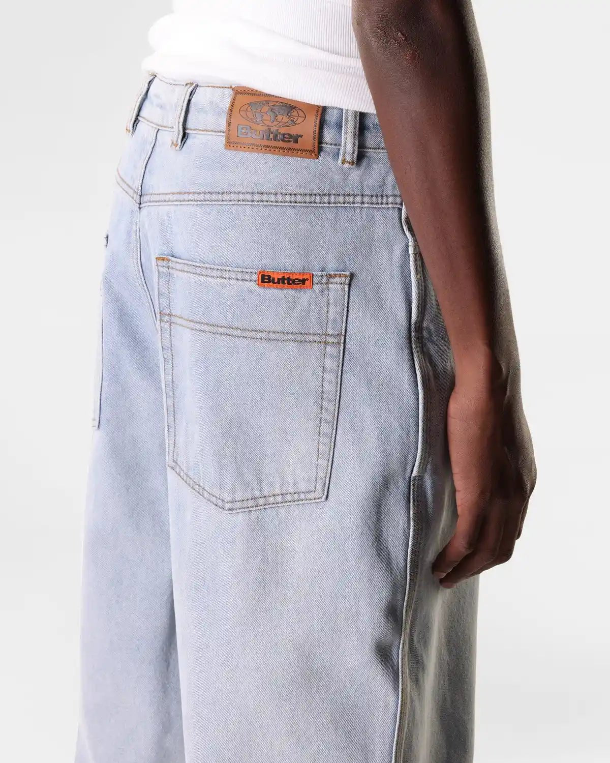 Butter Goods Baggy Denim Jeans, light blue - Tiki Room Skateboards - 3