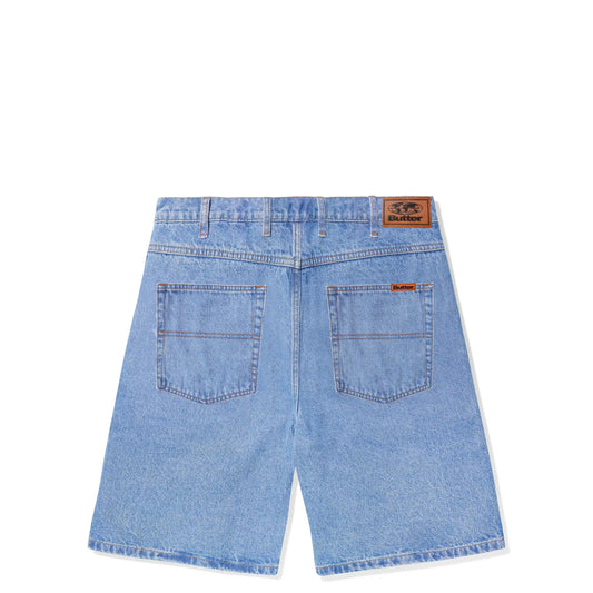 Butter Goods Baggy Denim Shorts, washed indigo - Tiki Room Skateboards - 1