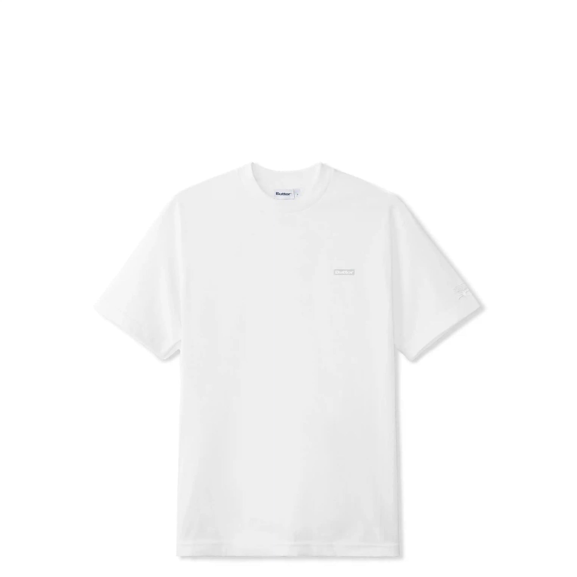 Butter Goods Basic Tee, white - Tiki Room Skateboards - 1