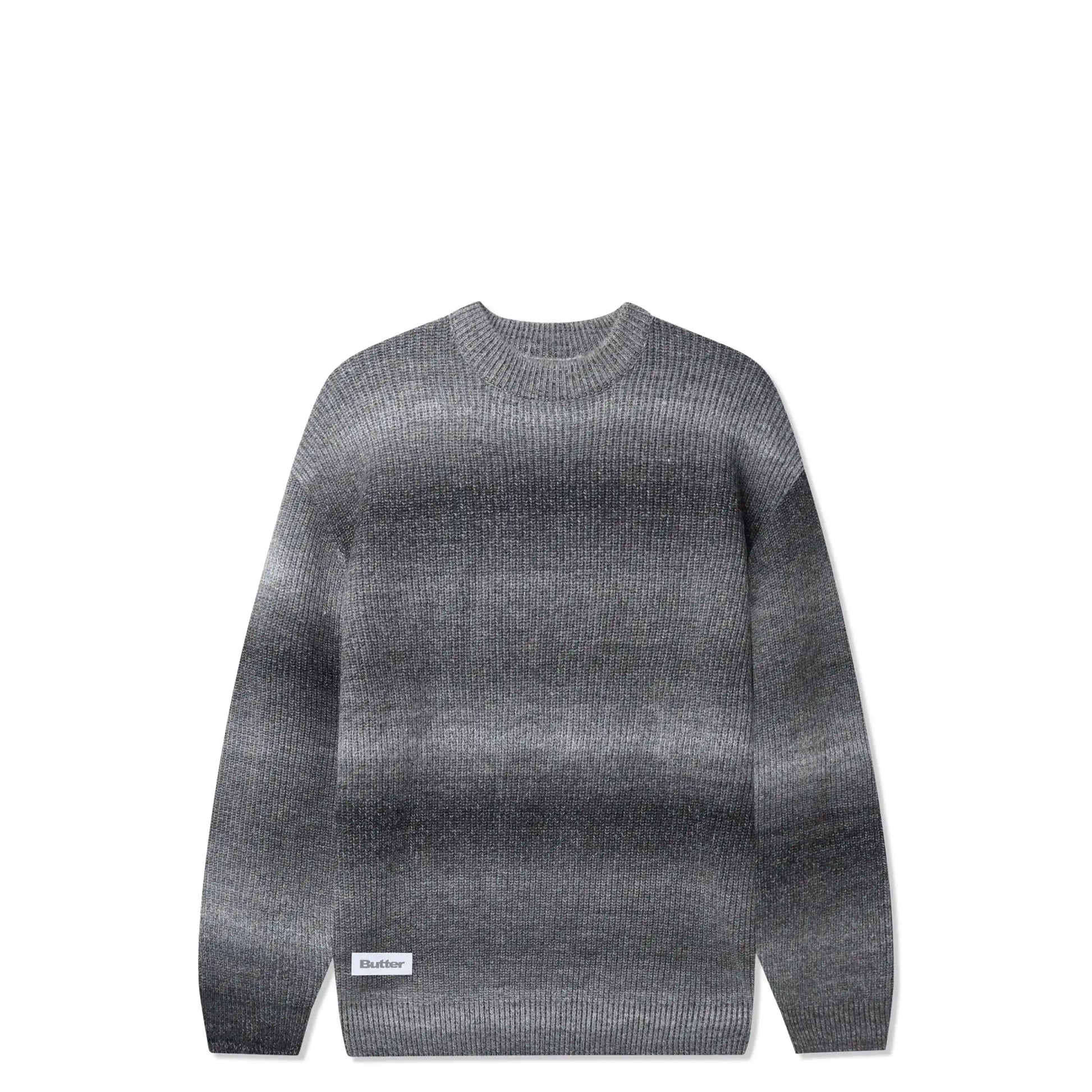 Butter Goods Beams Knit Sweater, charcoal