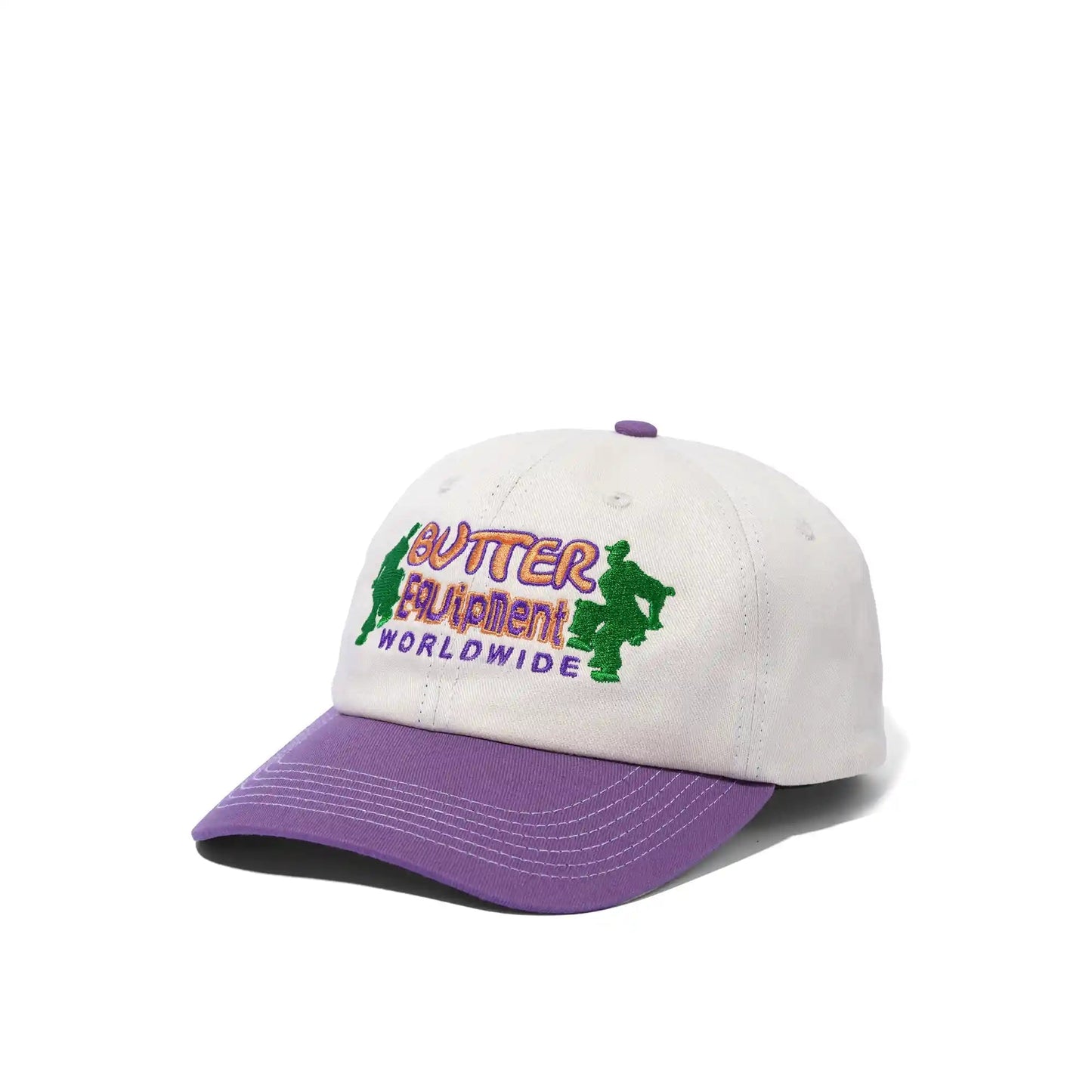 Butter Goods Breaker 6 Panel Cap, natural / grape