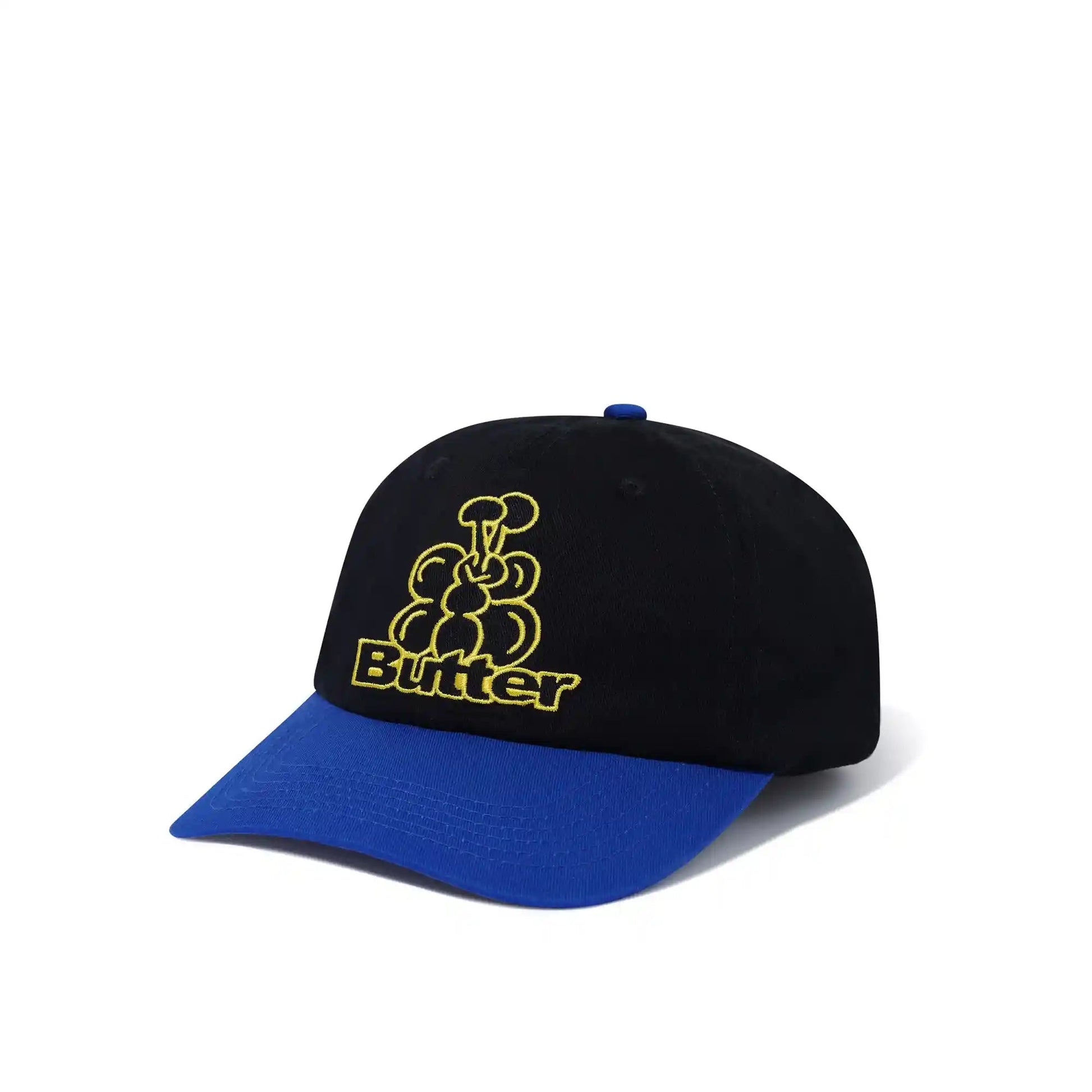 Butter Goods Bugs 6 Panel Cap, black / royal - Tiki Room Skateboards - 1