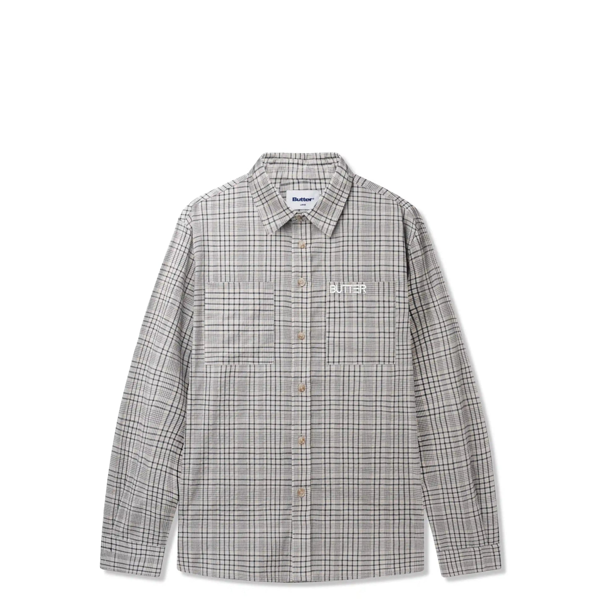 Butter Goods Equipt Plaid Shirt, grey - Tiki Room Skateboards - 1