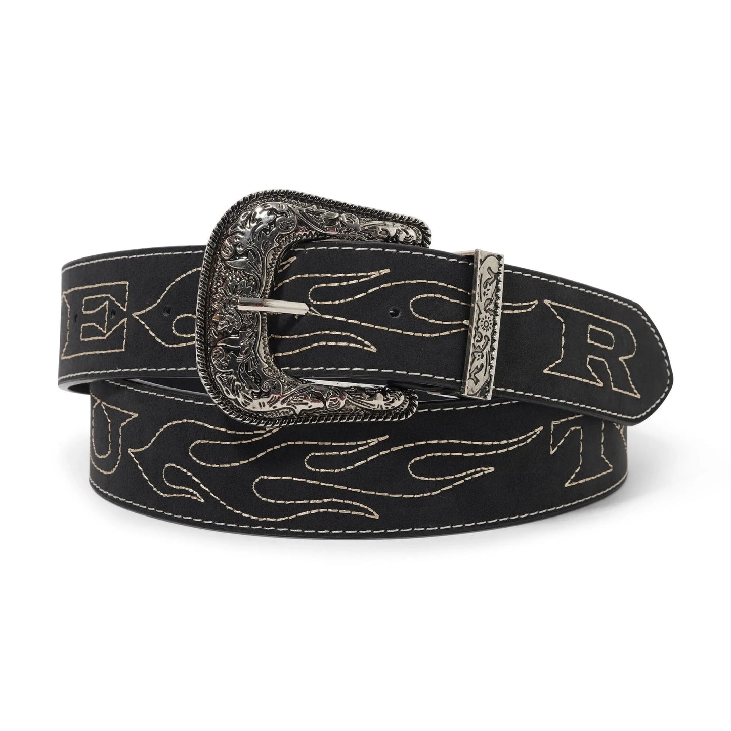 Butter Goods Flame Stitch Belt, black - Tiki Room Skateboards - 1