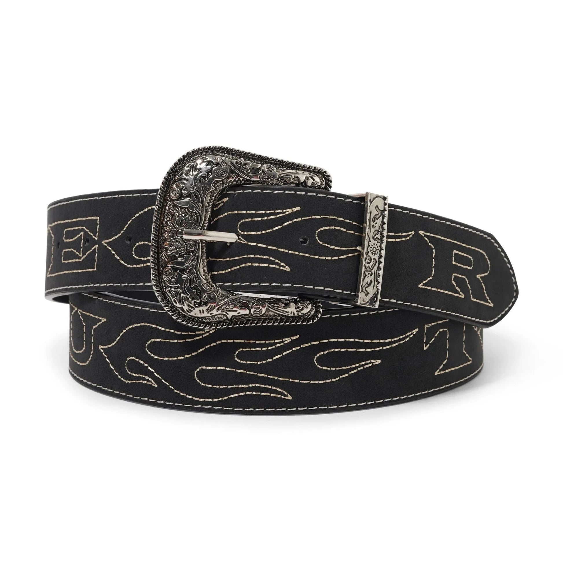 Butter Goods Flame Stitch Belt, black - Tiki Room Skateboards - 1