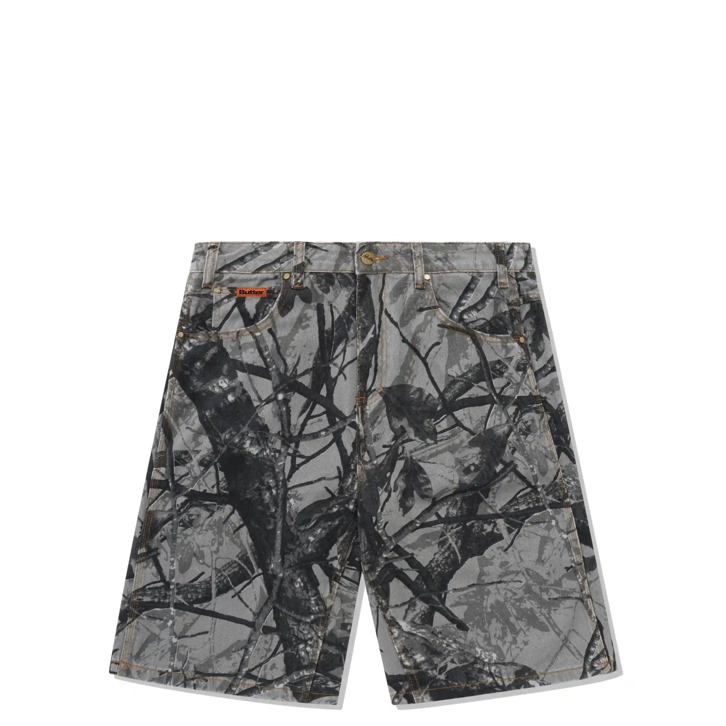 Butter Goods Foliage Camo Denim Shorts, black - Tiki Room Skateboards - 2