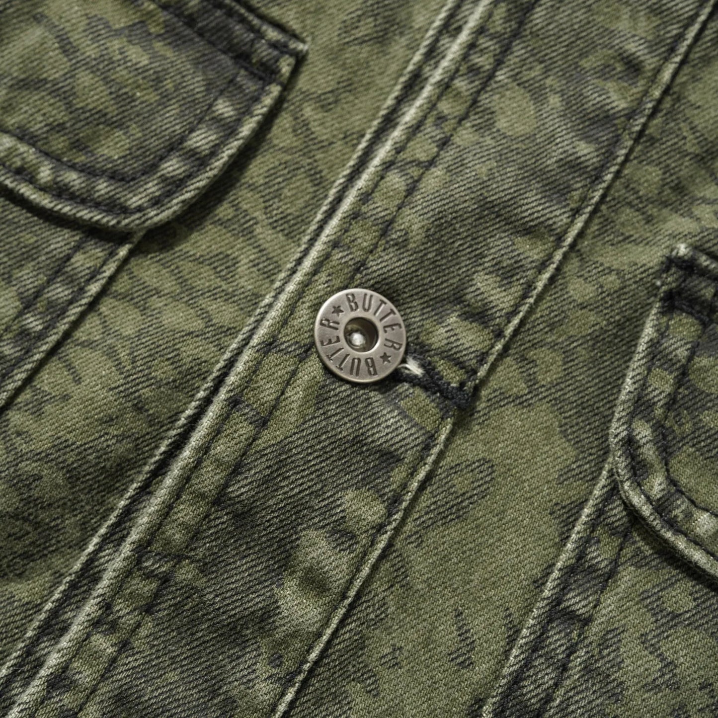 Butter Goods Garage Denim Jacket, lowland camo - Tiki Room Skateboards - 4