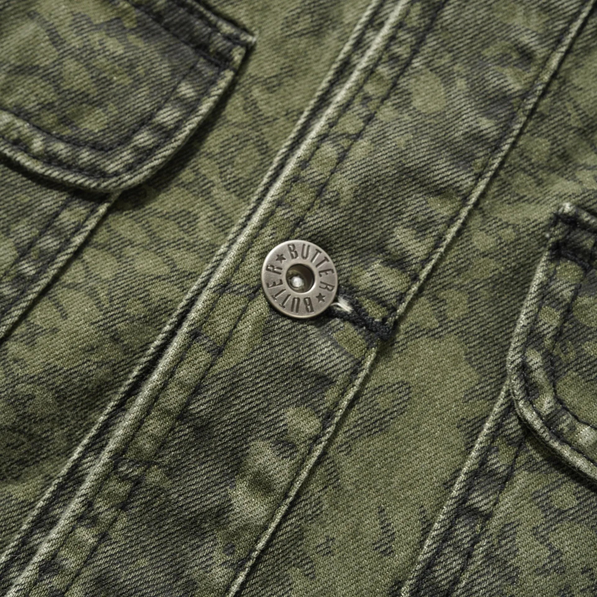 Butter Goods Garage Denim Jacket, lowland camo - Tiki Room Skateboards - 4