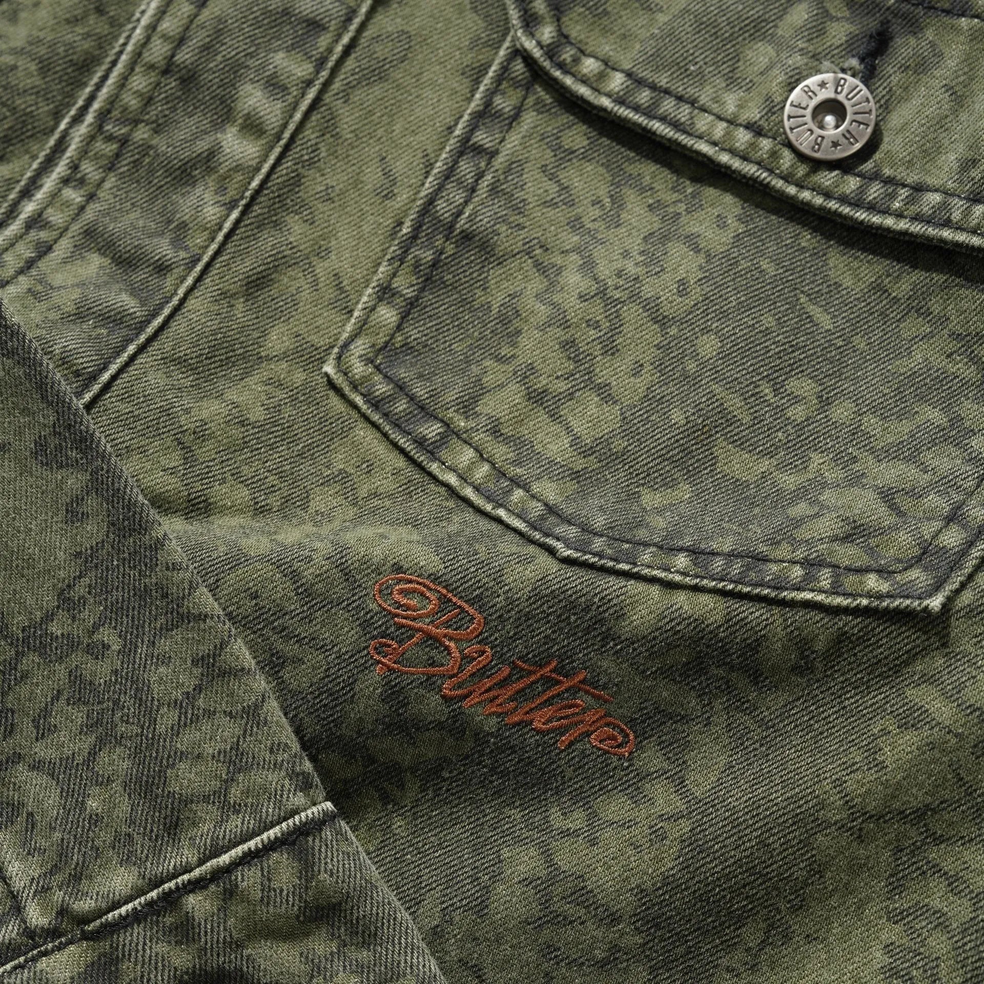 Butter Goods Garage Denim Jacket, lowland camo - Tiki Room Skateboards - 3
