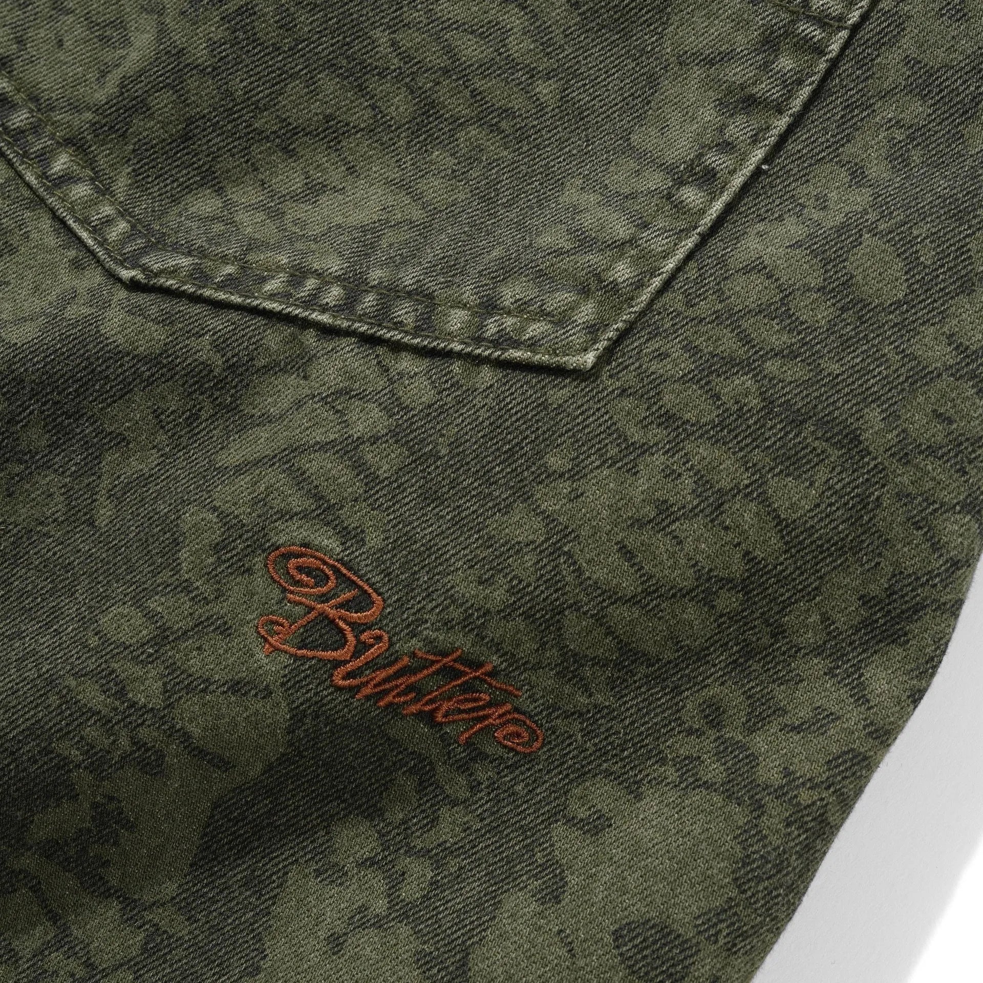 Butter Goods Garage Denim Jeans, lowland camo - Tiki Room Skateboards - 5