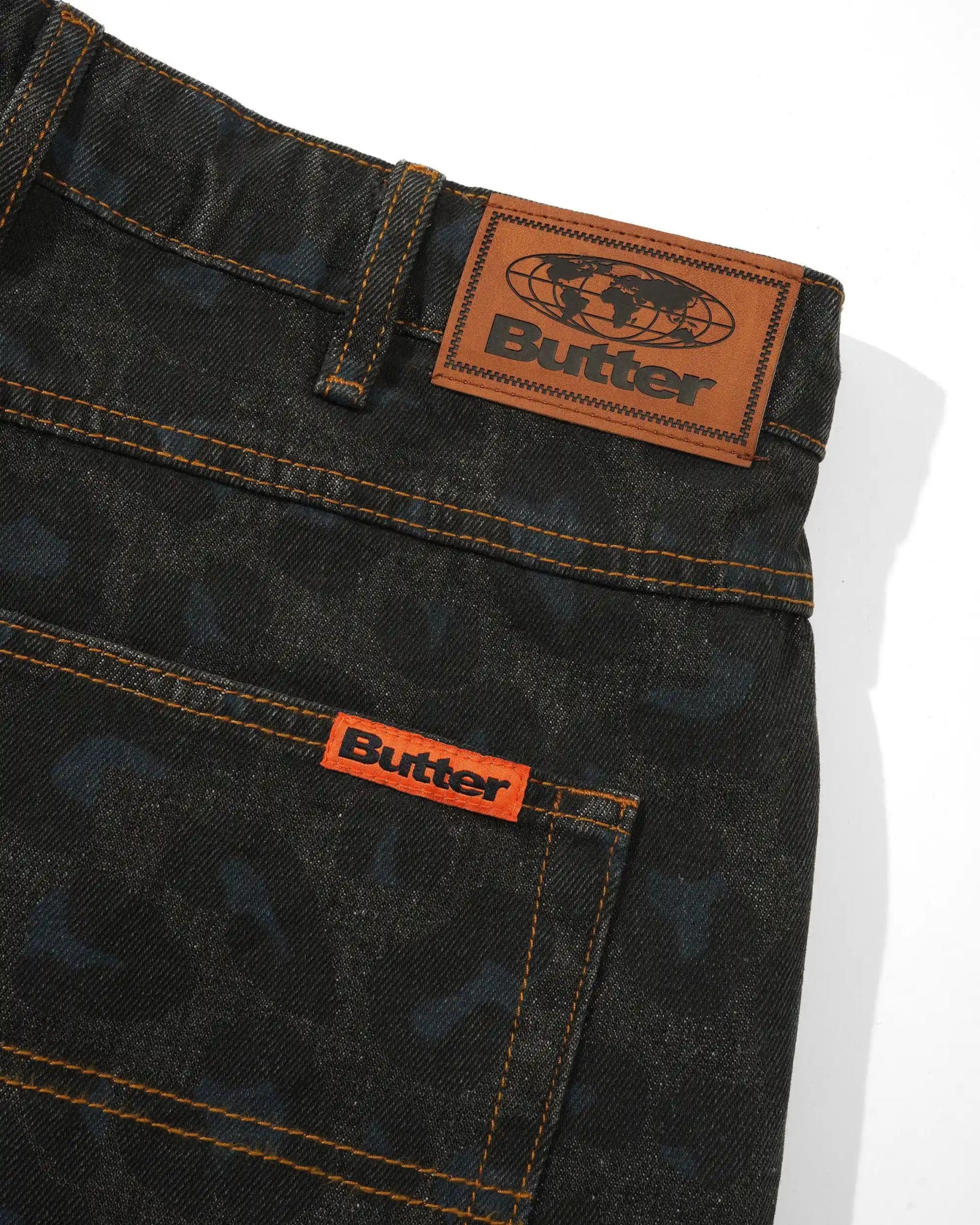 Butter Goods Leopard Denim Jeans, black - Tiki Room Skateboards - 4