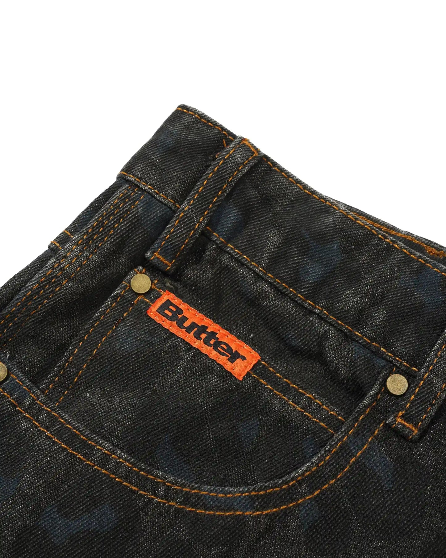 Butter Goods Leopard Denim Jeans, black - Tiki Room Skateboards - 5