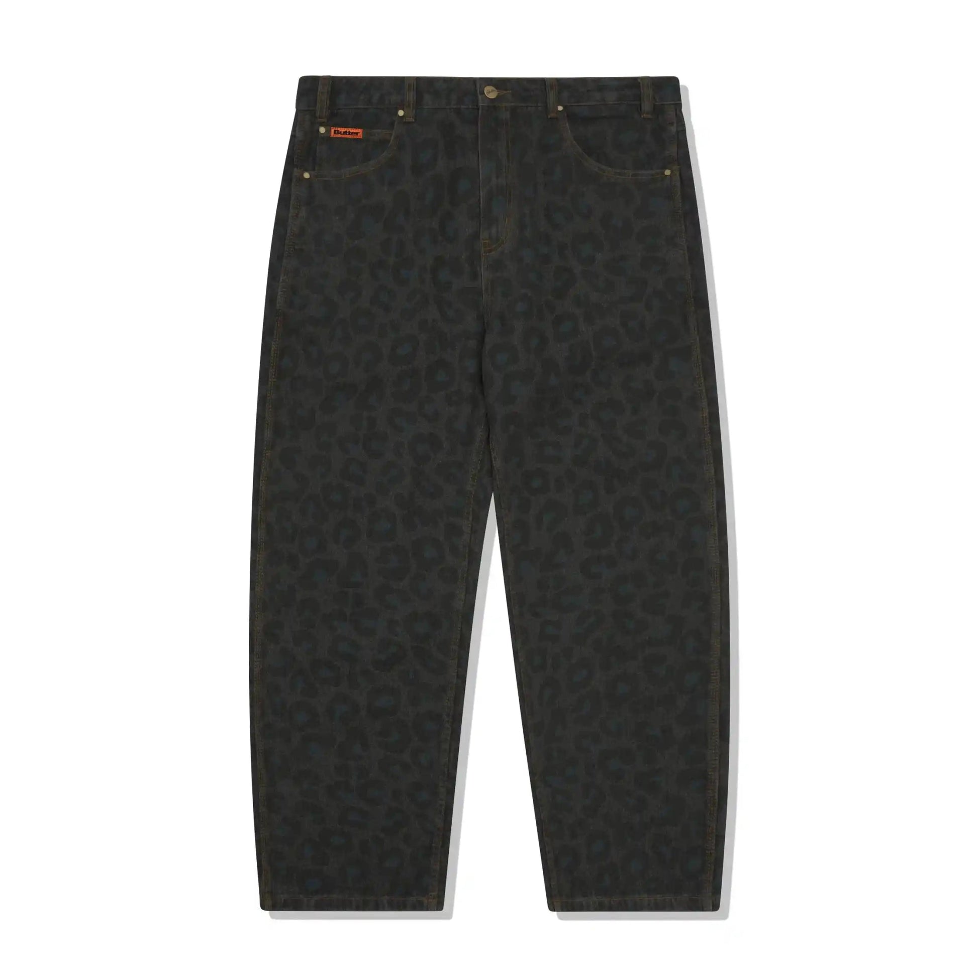 Butter Goods Leopard Denim Jeans, black - Tiki Room Skateboards - 2