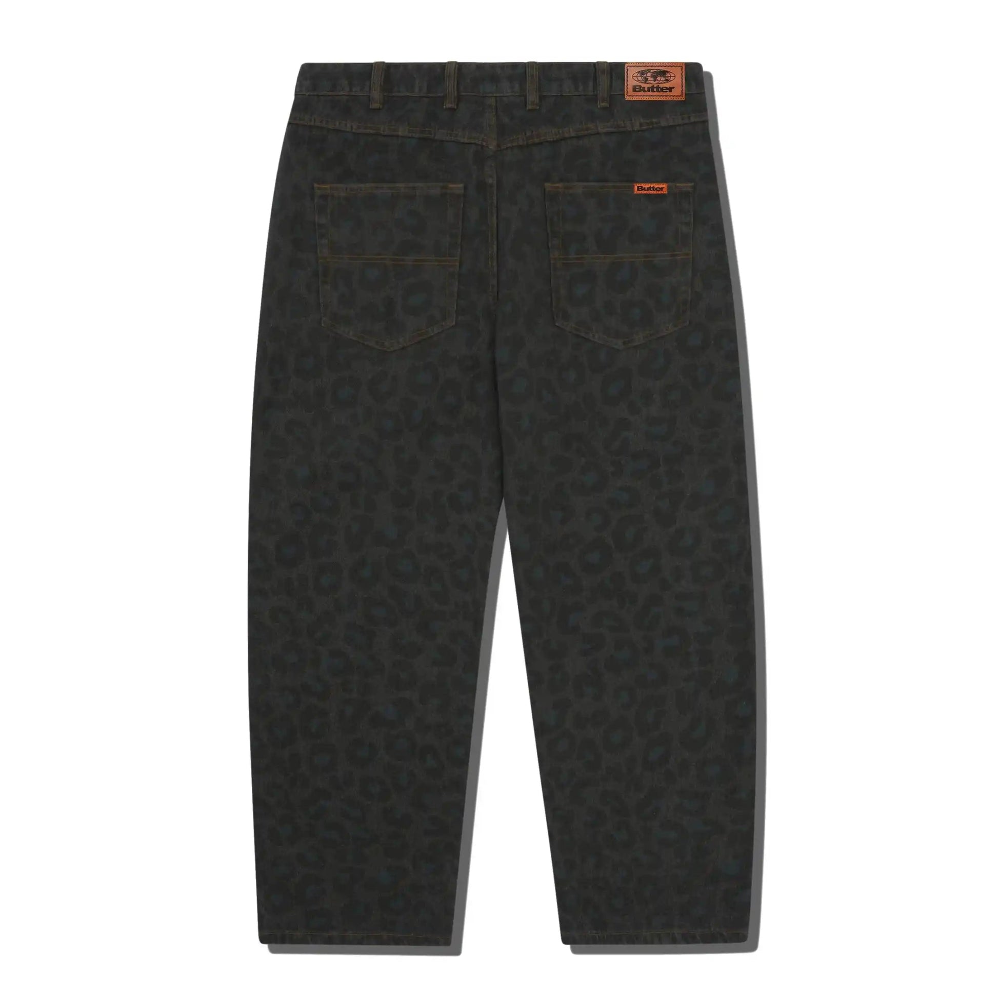 Butter Goods Leopard Denim Jeans, black - Tiki Room Skateboards - 1