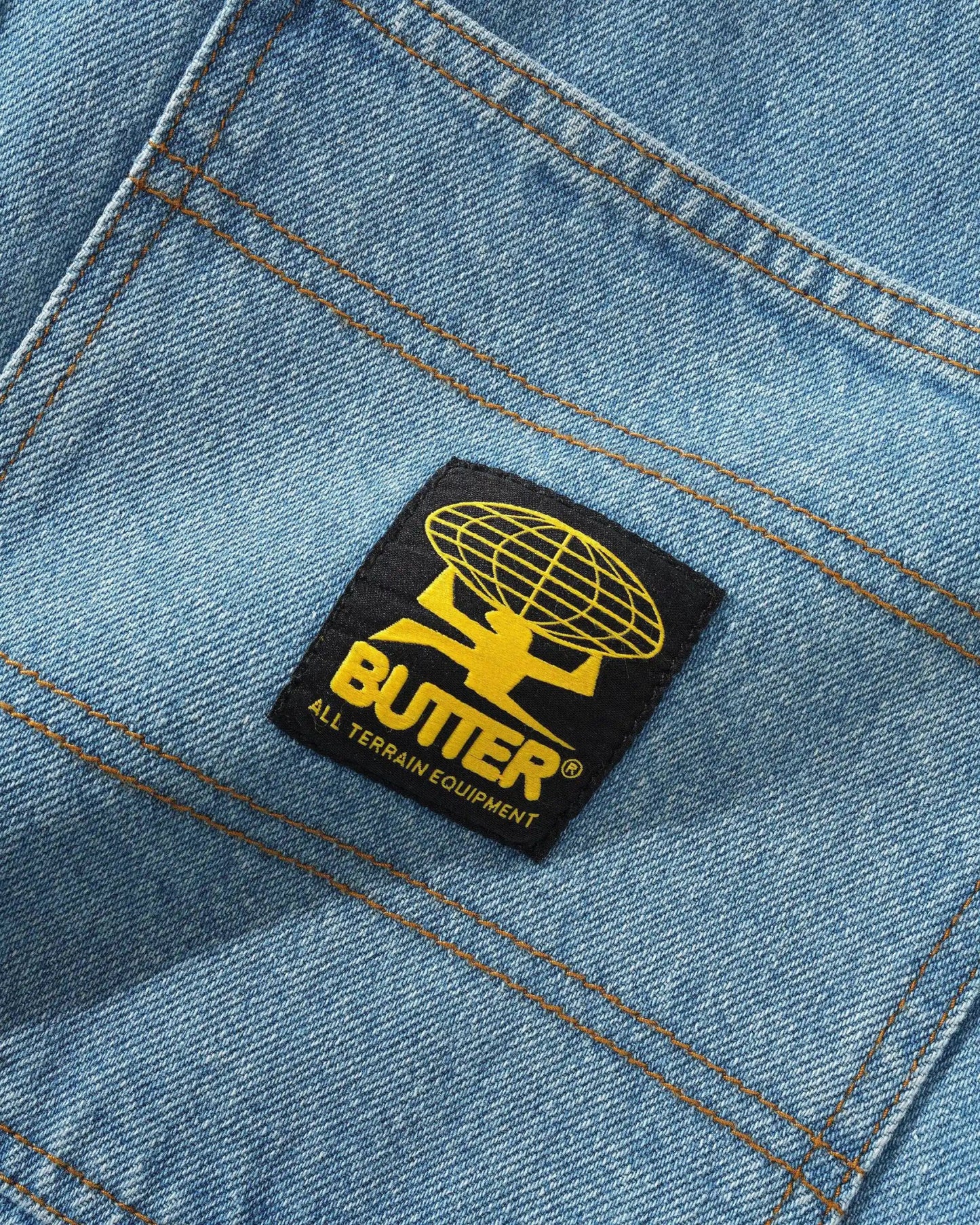 Butter Goods Patch Pocket Denim Jeans, faded blue - Tiki Room Skateboards - 3