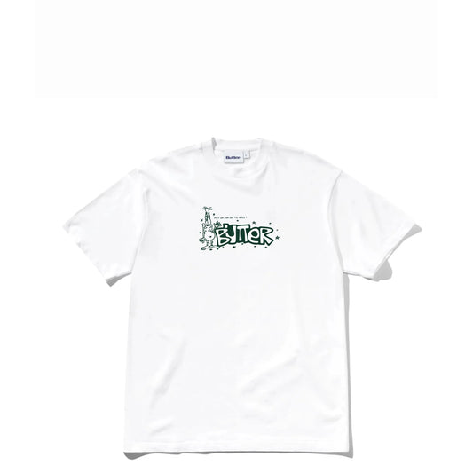 Butter Goods Pay Up Tee, white - Tiki Room Skateboards - 1