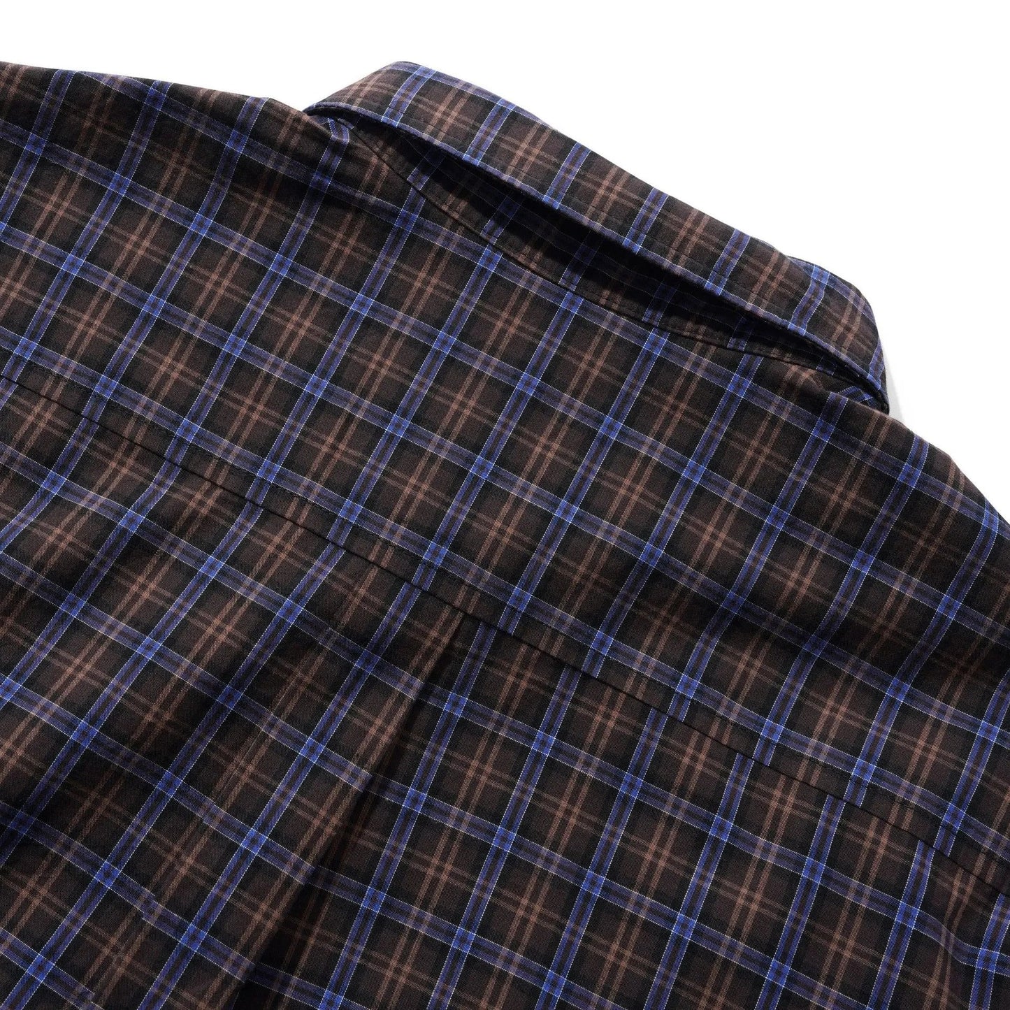 Butter Goods Plaid Shirt, brown / cobalt - Tiki Room Skateboards - 5