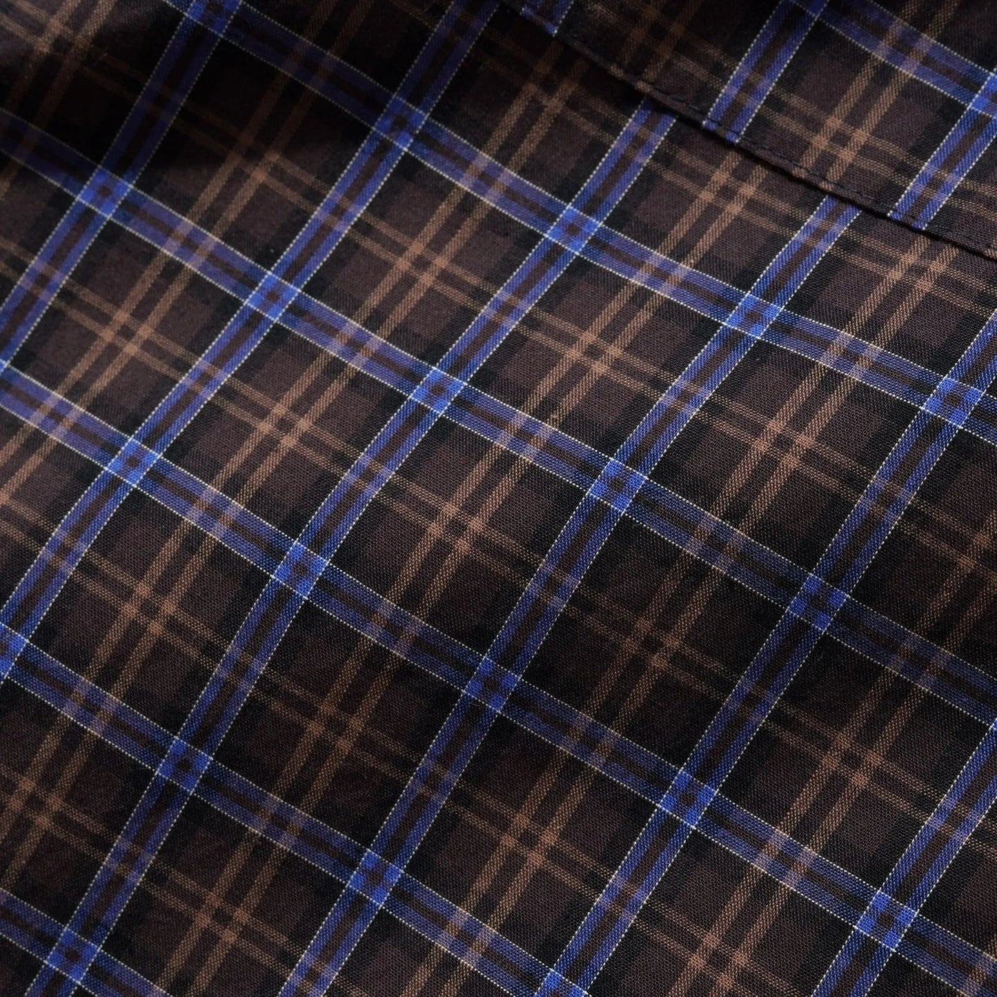 Butter Goods Plaid Shirt, brown / cobalt - Tiki Room Skateboards - 3