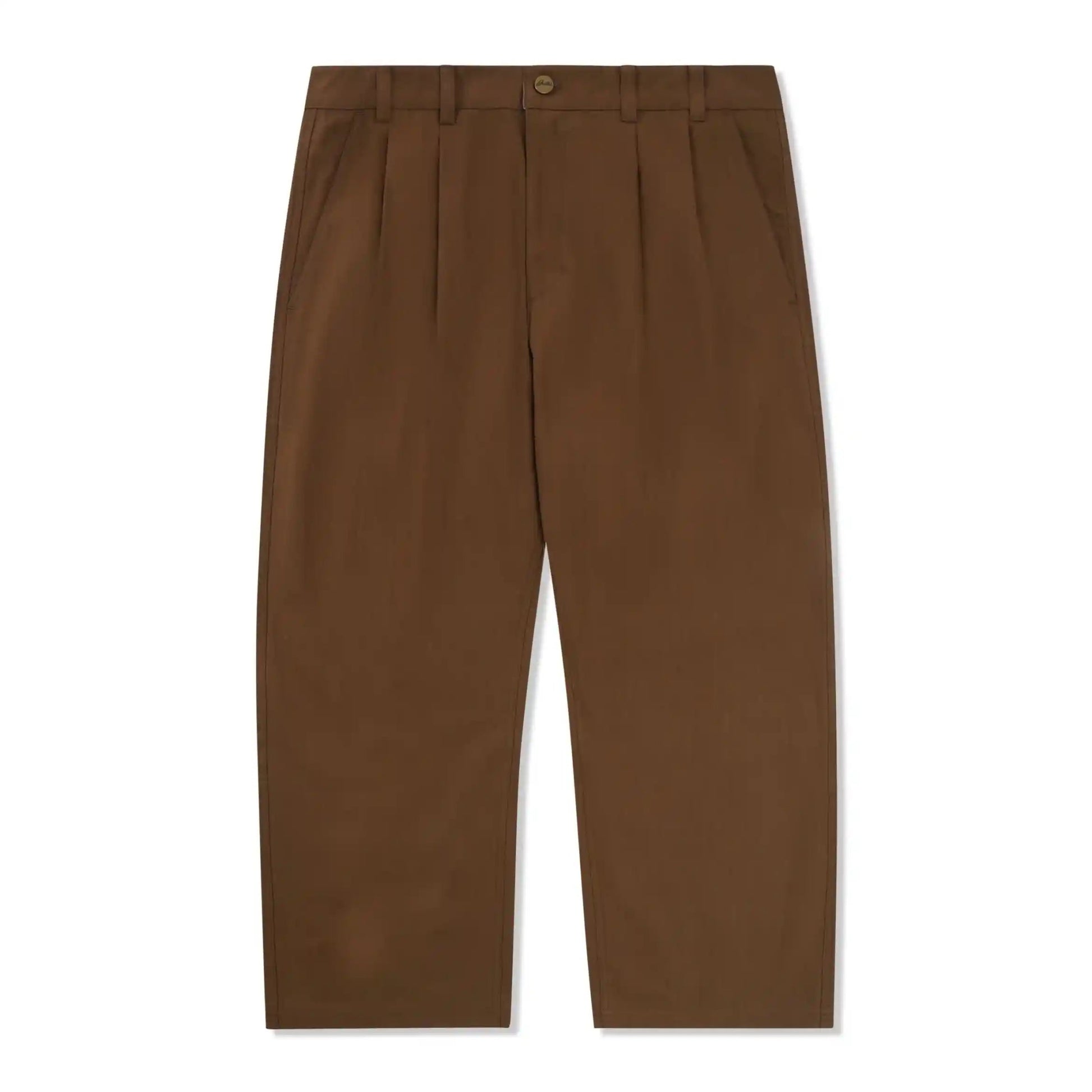 Butter Goods Pleated Trousers, brown - Tiki Room Skateboards - 1