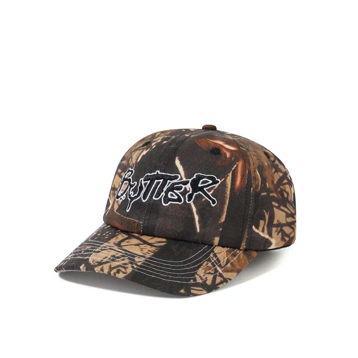 Butter Goods Radio 6 Panel Cap, forest camo - Tiki Room Skateboards - 1