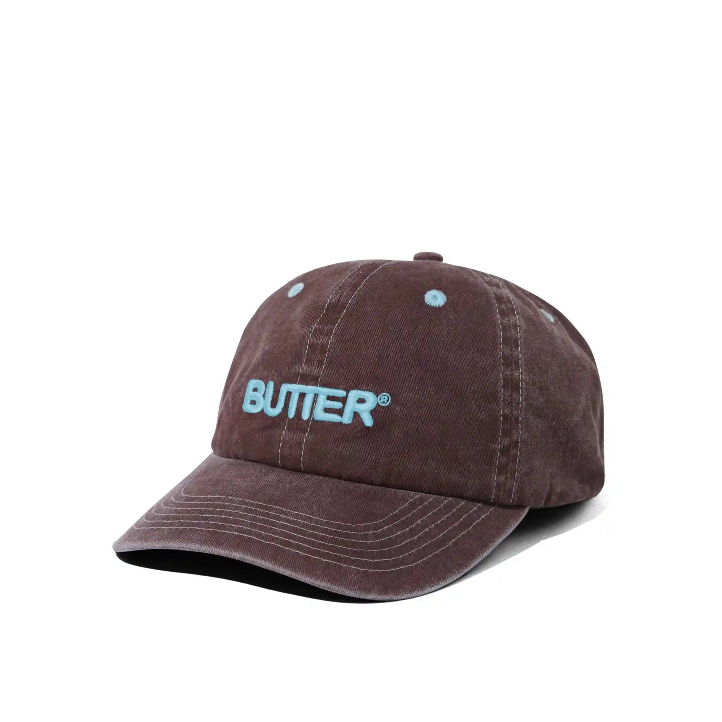 Butter Goods Rounded Logo 6 Panel Cap, redwood - Tiki Room Skateboards - 1