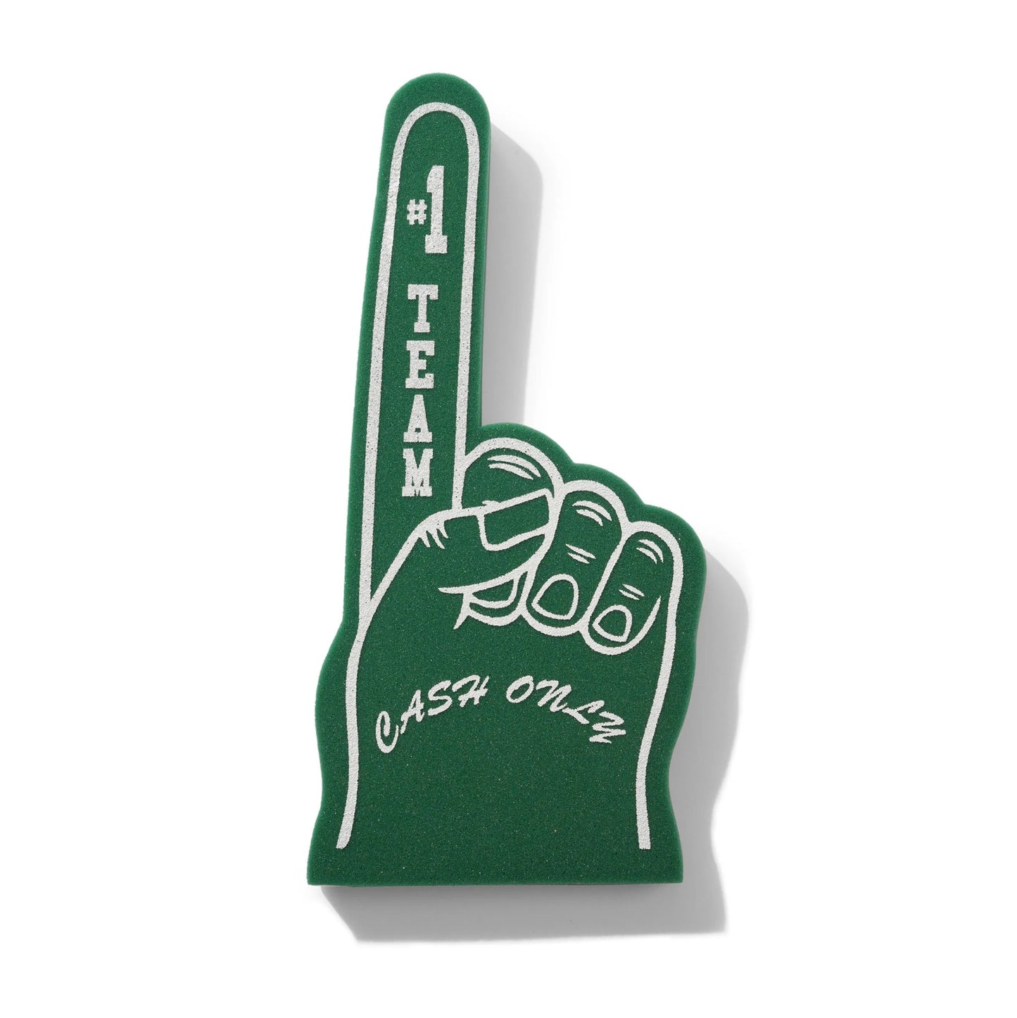 Cash Only Foam Finger, green - Tiki Room Skateboards - 1