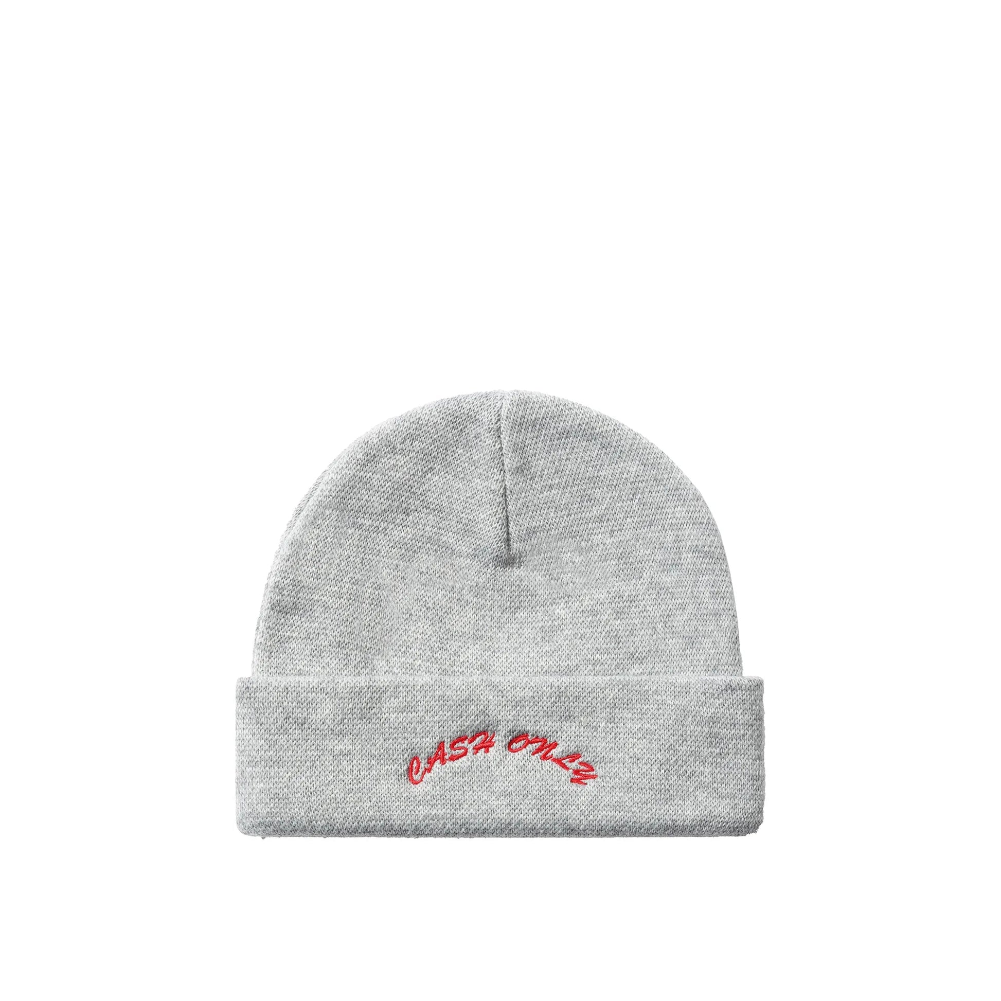 Cash Only Logo Beanie, ash - Tiki Room Skateboards - 1