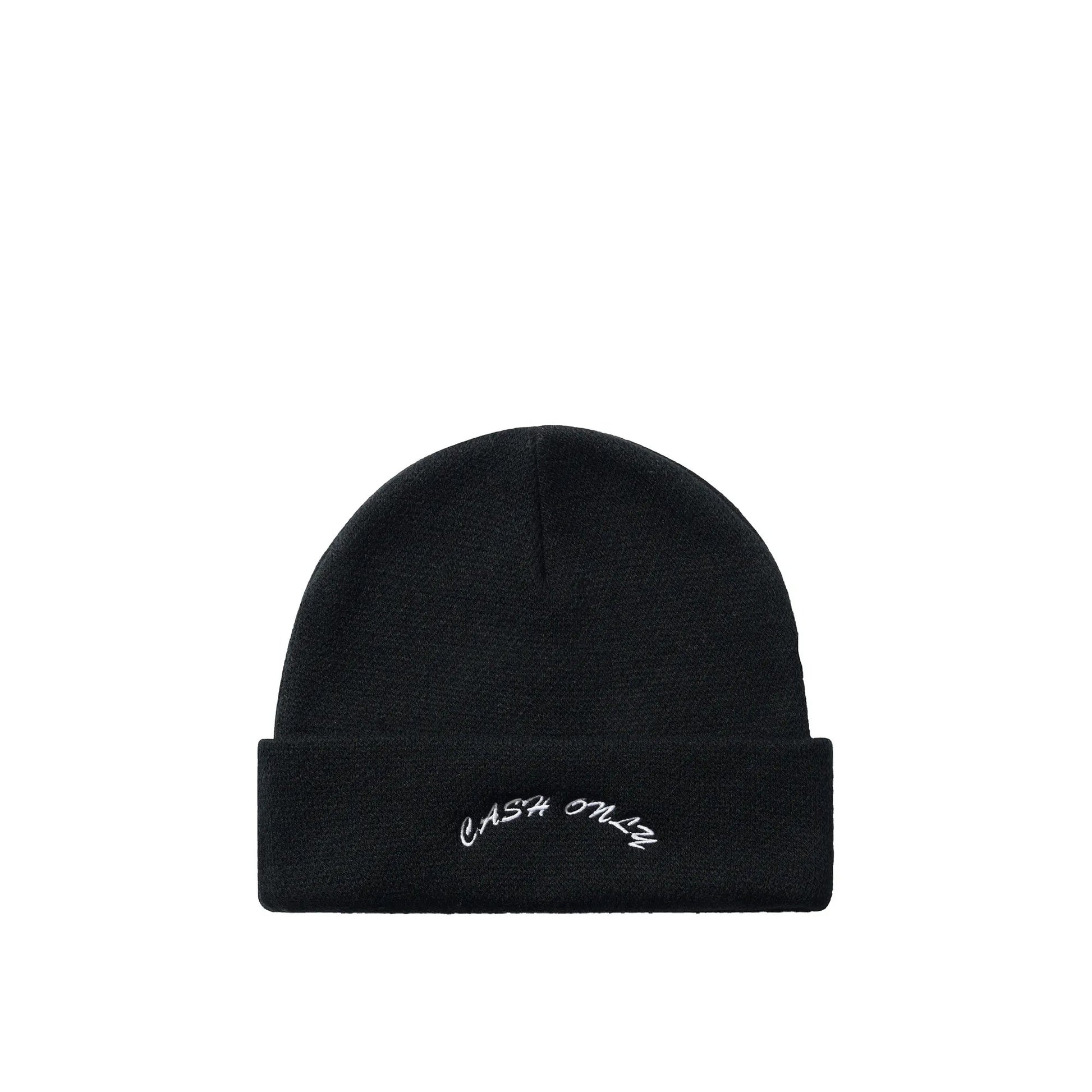 Cash Only Logo Beanie, black - Tiki Room Skateboards - 1
