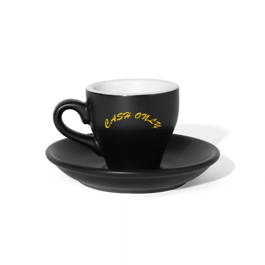 Cash Only Logo Espresso Mug Set, black / gold - Tiki Room Skateboards - 1