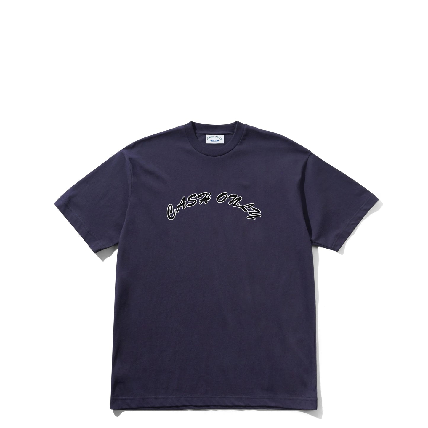 Cash Only Logo Tee, navy - Tiki Room Skateboards - 1