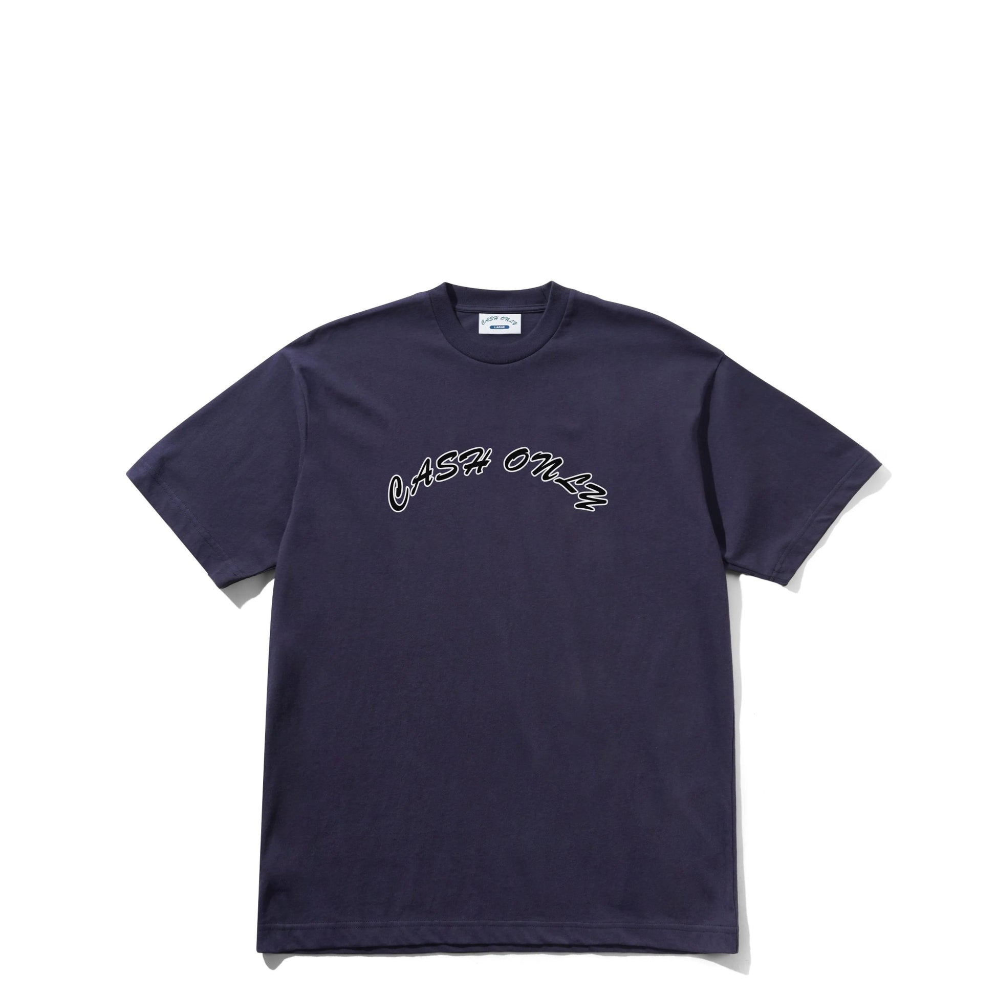 Cash Only Logo Tee, navy - Tiki Room Skateboards - 1