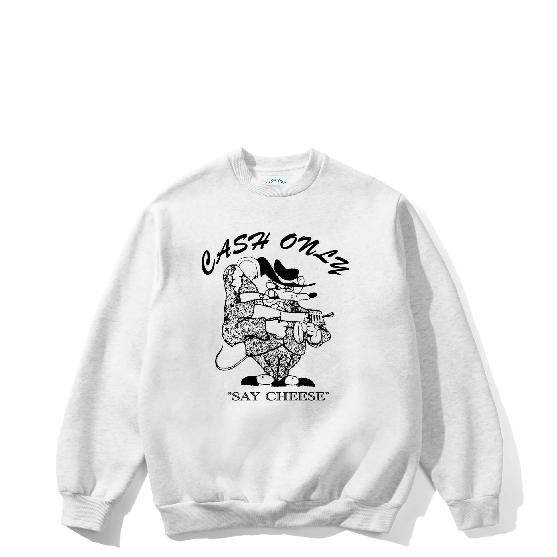 Cash Only Mobster Crewneck, ash - Tiki Room Skateboards - 1