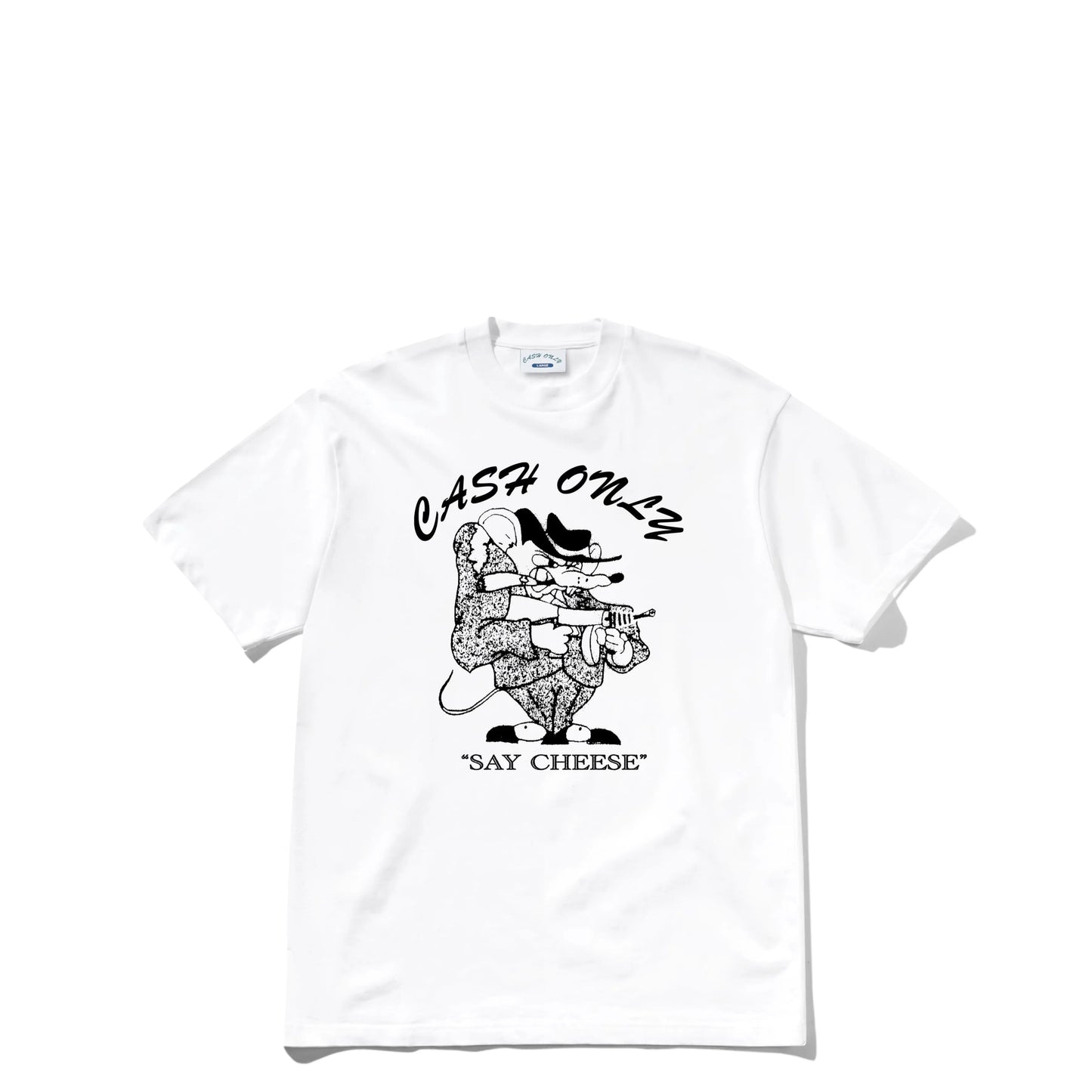 Cash Only Mobster Tee, white - Tiki Room Skateboards - 1